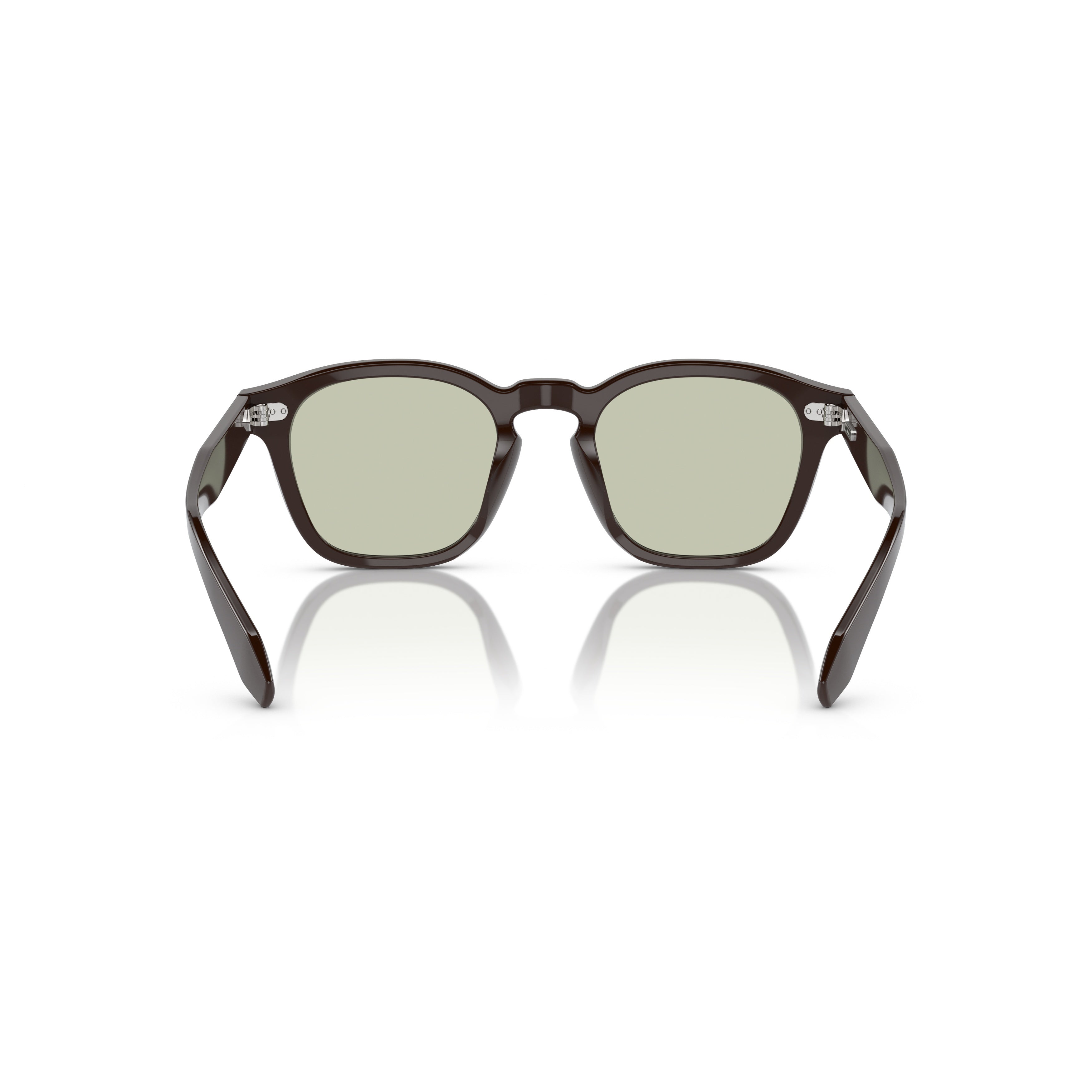 0ov5527u Classic Square Frame Acetate Sunglasses with Metallic Accents