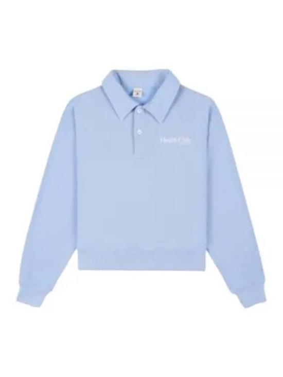 Cropped Long-Sleeve Polo Shirt with Classic Collar
