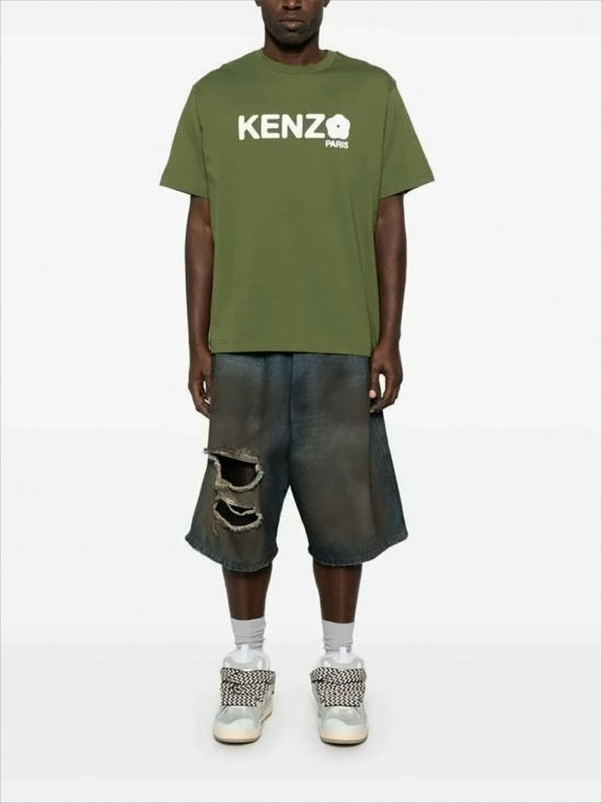 Short-Sleeved Crew Neck T-Shirt with Graphic Logo