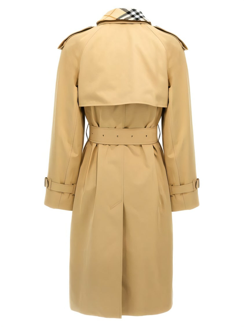 Double-Breasted Trench Coat with Belted Waist