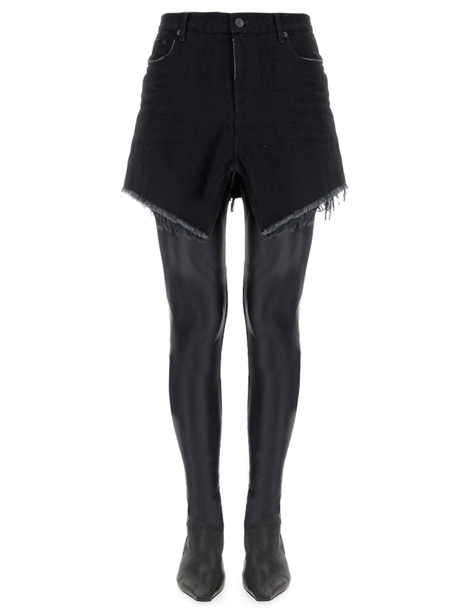 Cut-Up Mini Skirt in Japanese Denim
