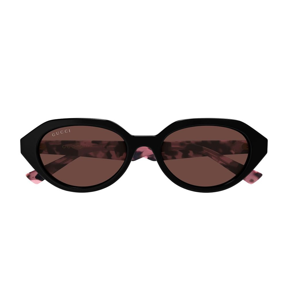 Geometric Oval Frame Sunglasses with Double G Emblem GG2178S Linea Emblem