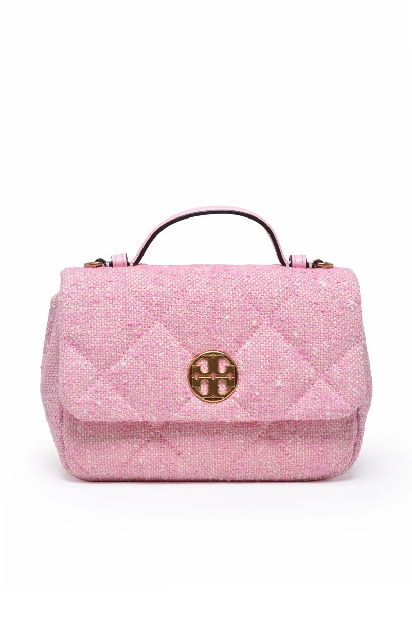 Willa Tweed Tote Bag - Pink