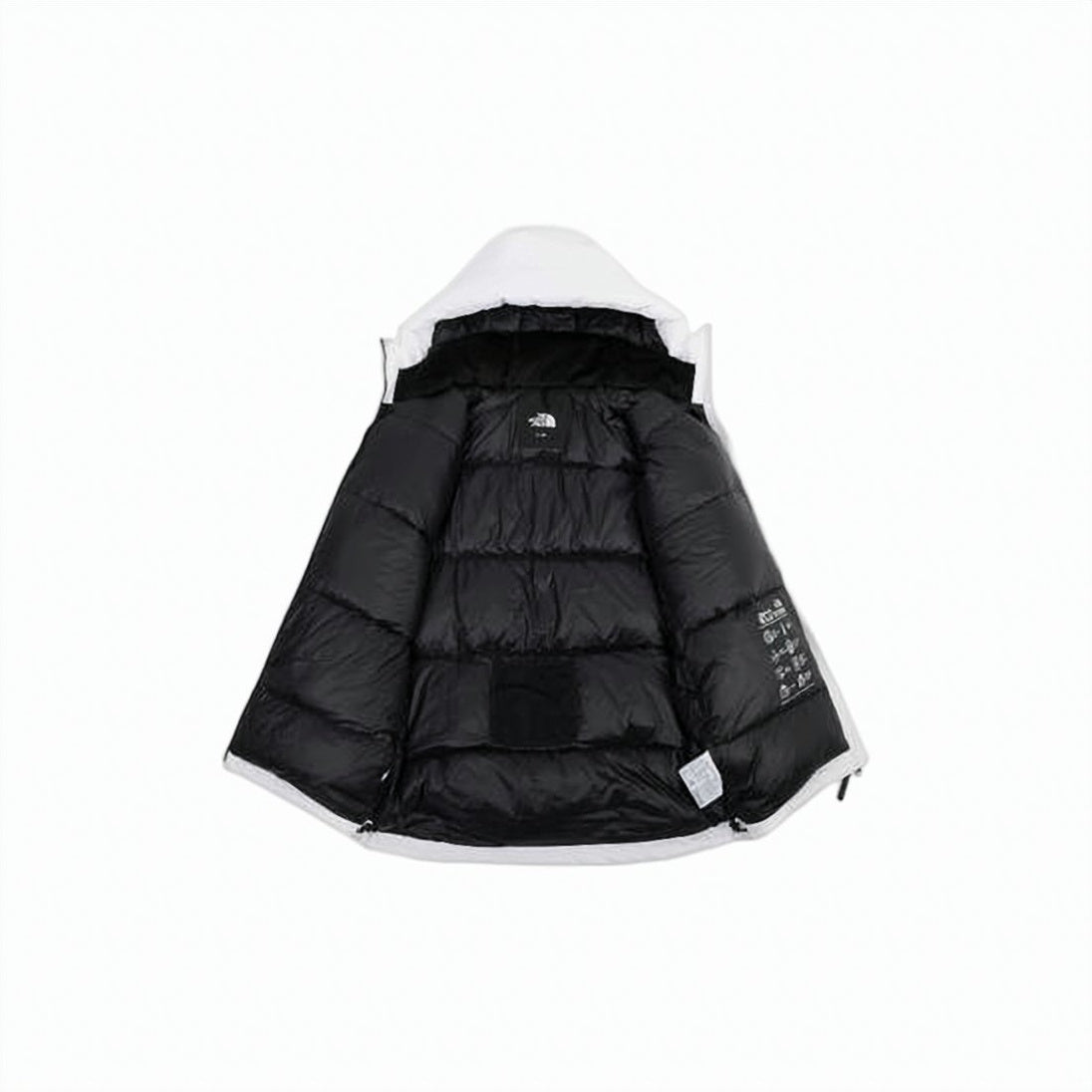 High-Collar White Short Padded Jacket