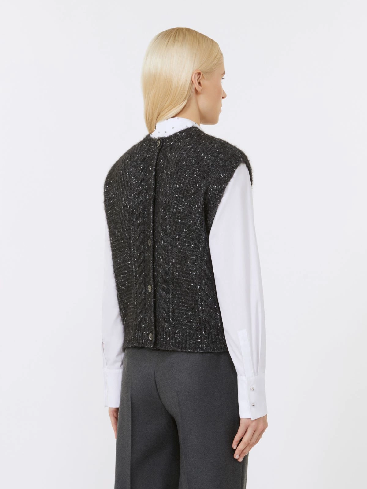 Textured Cable Knit Vest