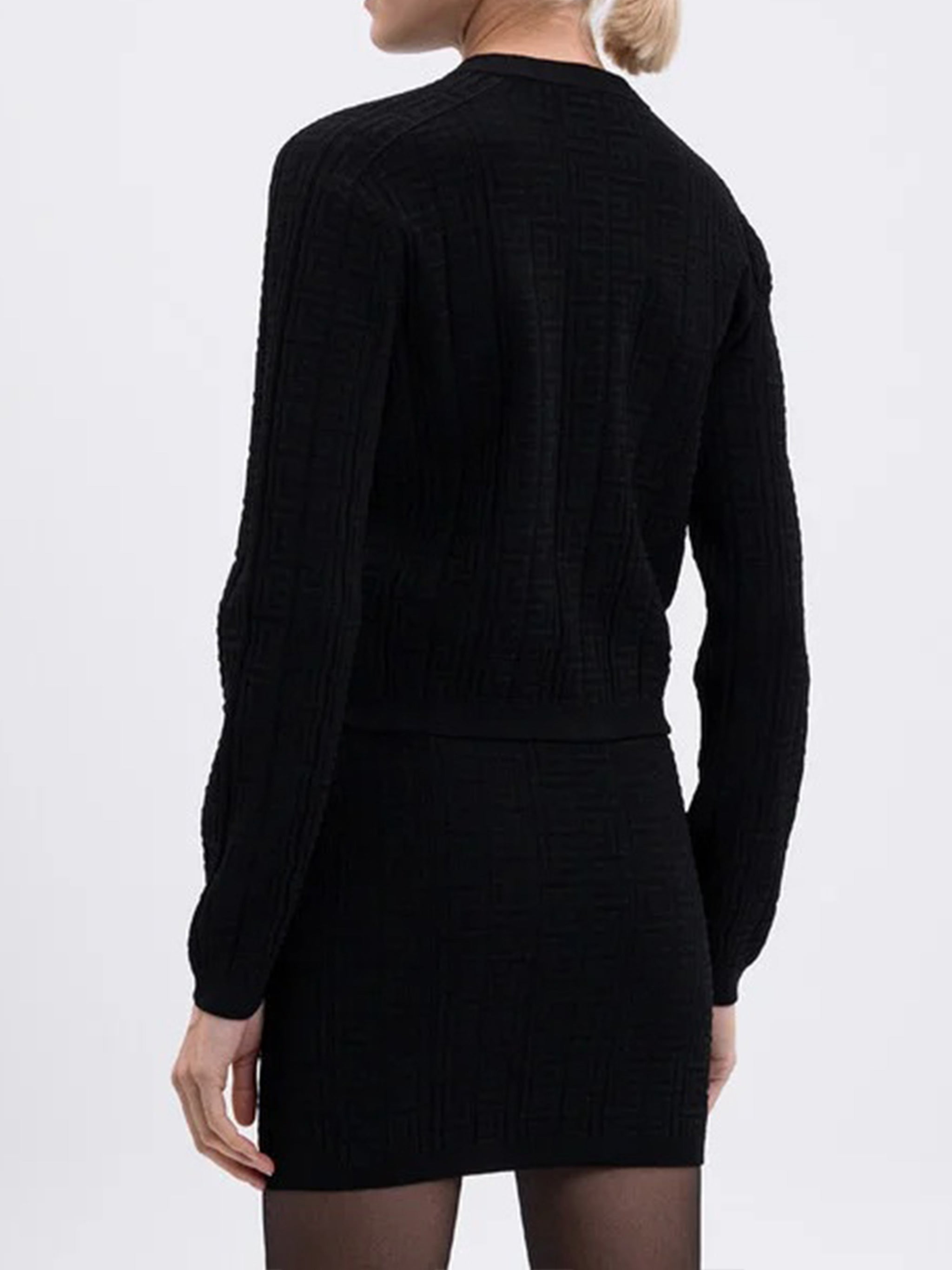 Black Classic Short Cotton Cardigan