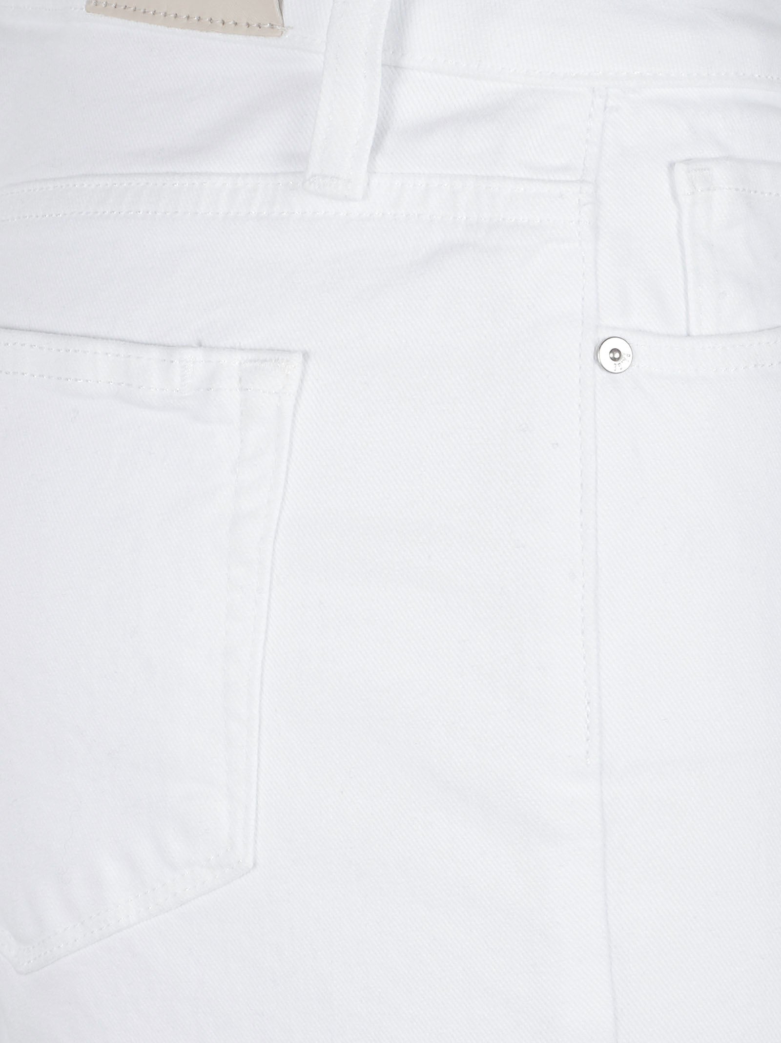 Crisp White Ankle-Length Trousers