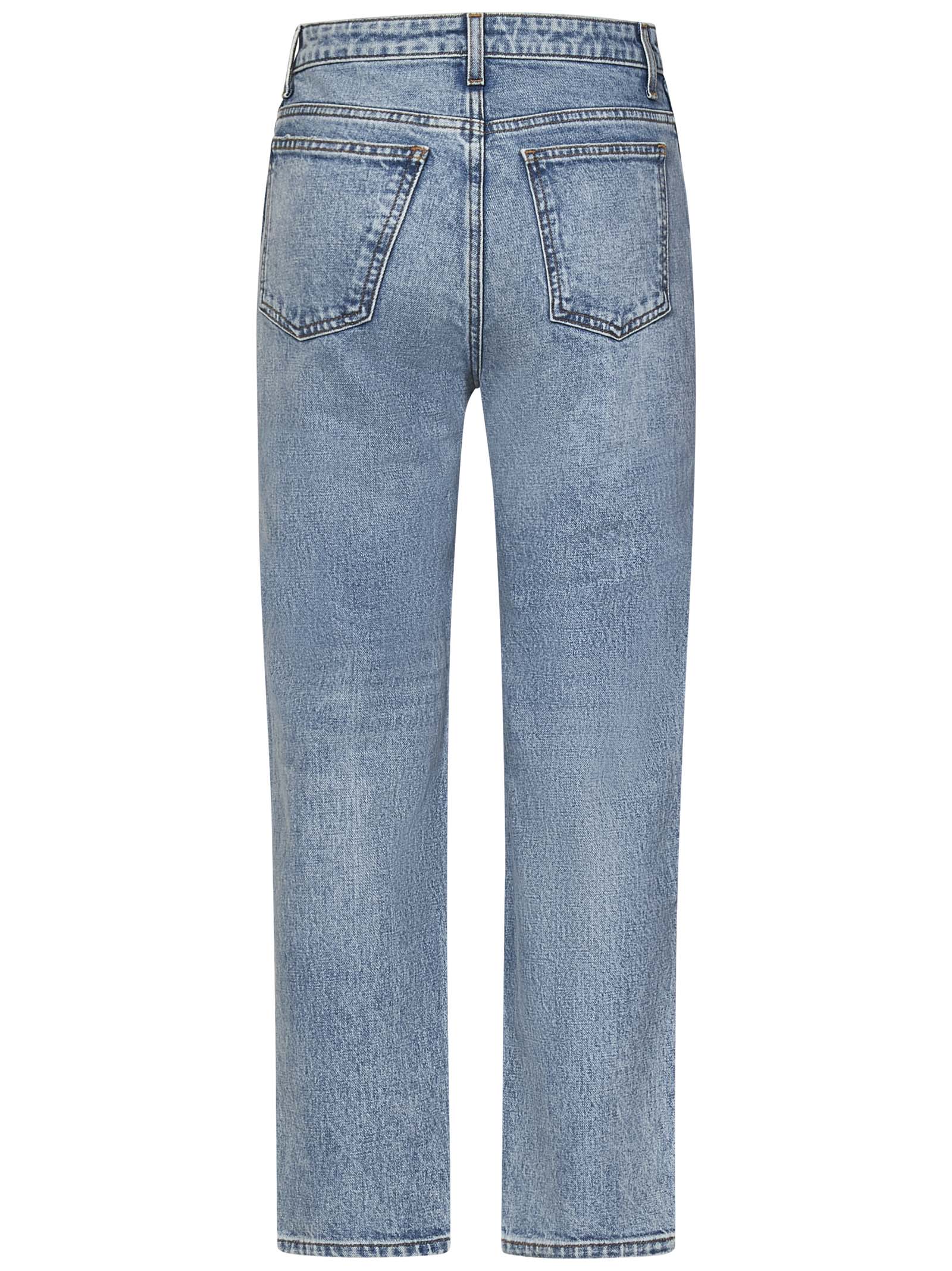 Cropped Clear Blue Jeans