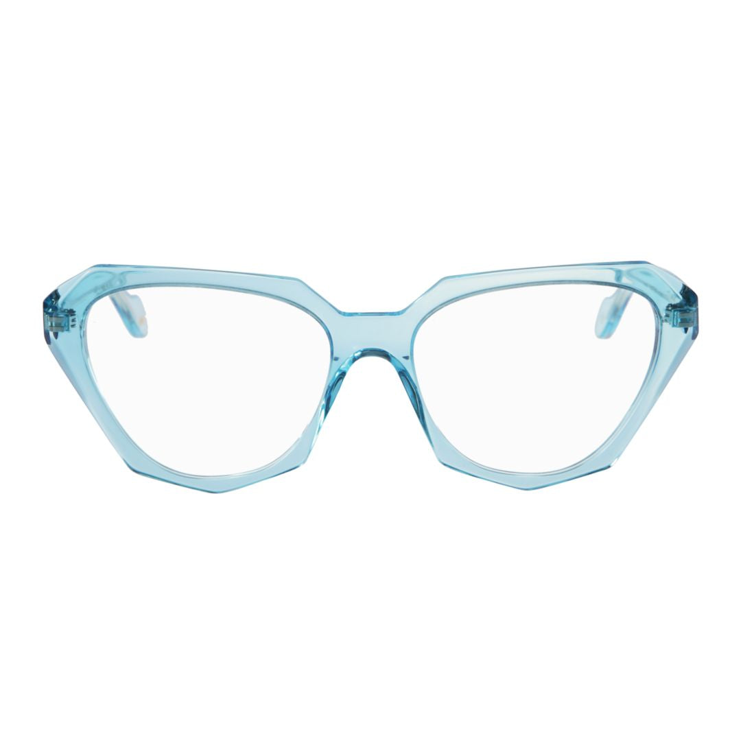 Katrin Light Translucent Light Blue Geometric Eyeglasses