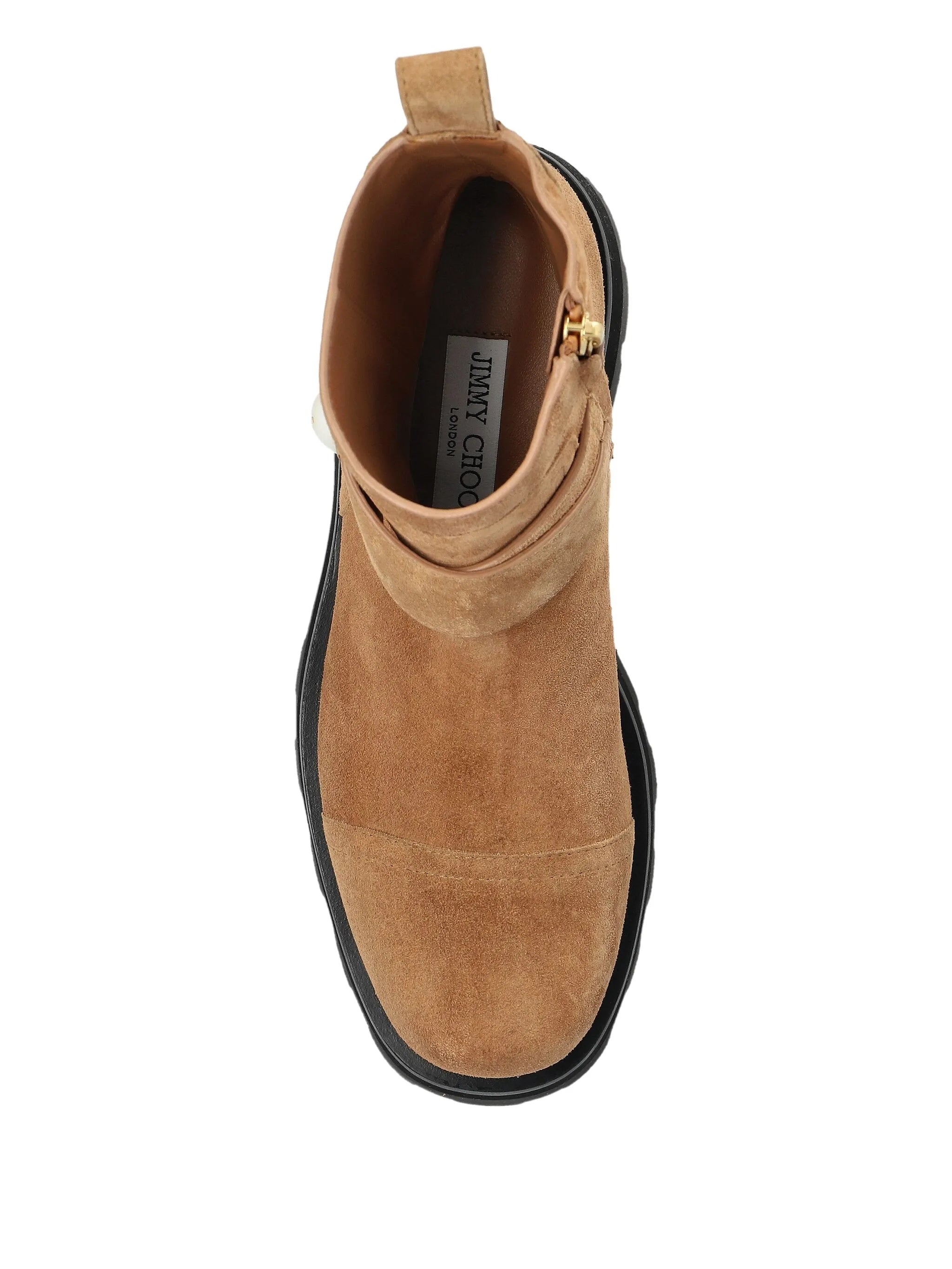 Brown Meena Flat Suede Ankle Boots
