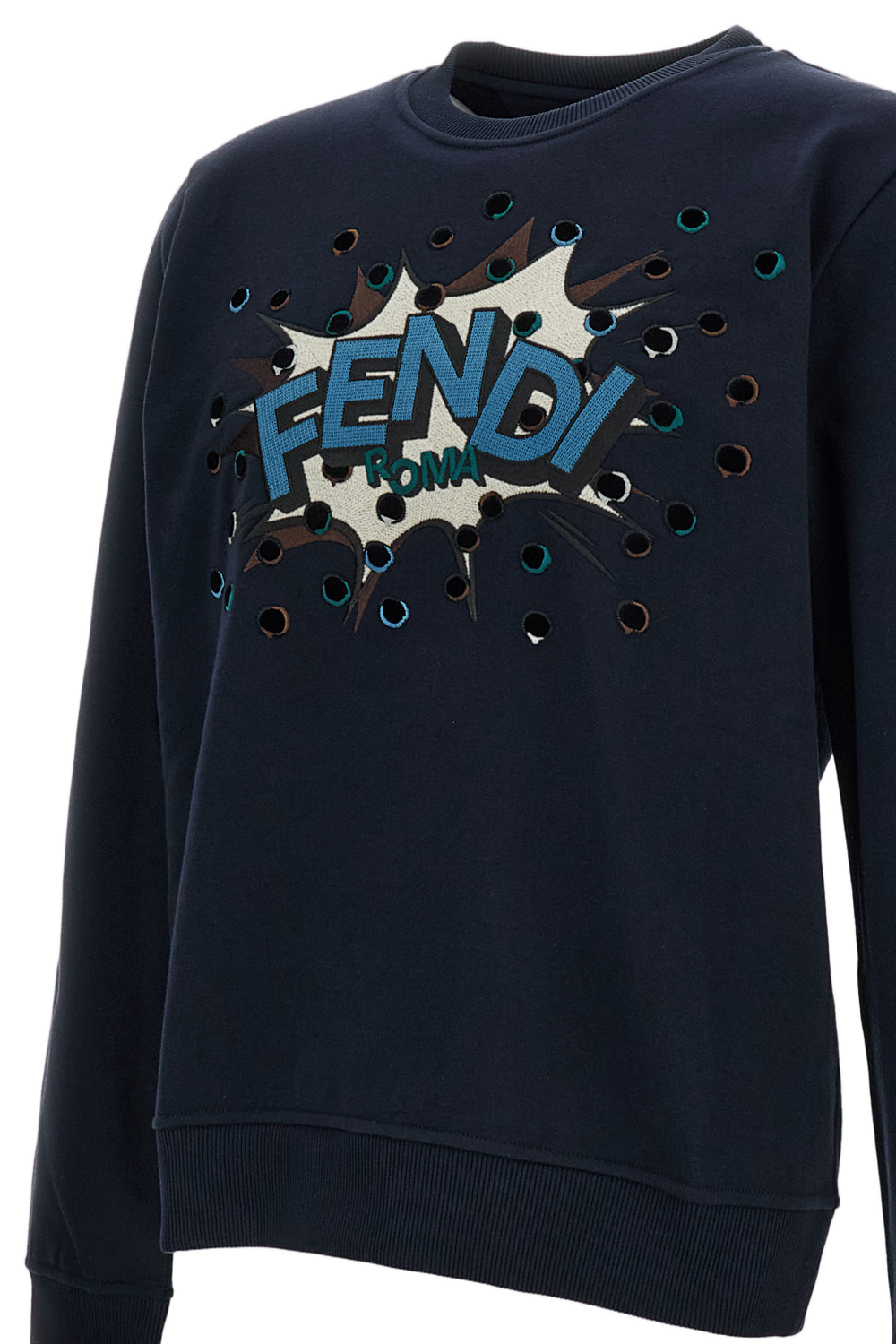 Embroidered Crew Neck Sweatshirt