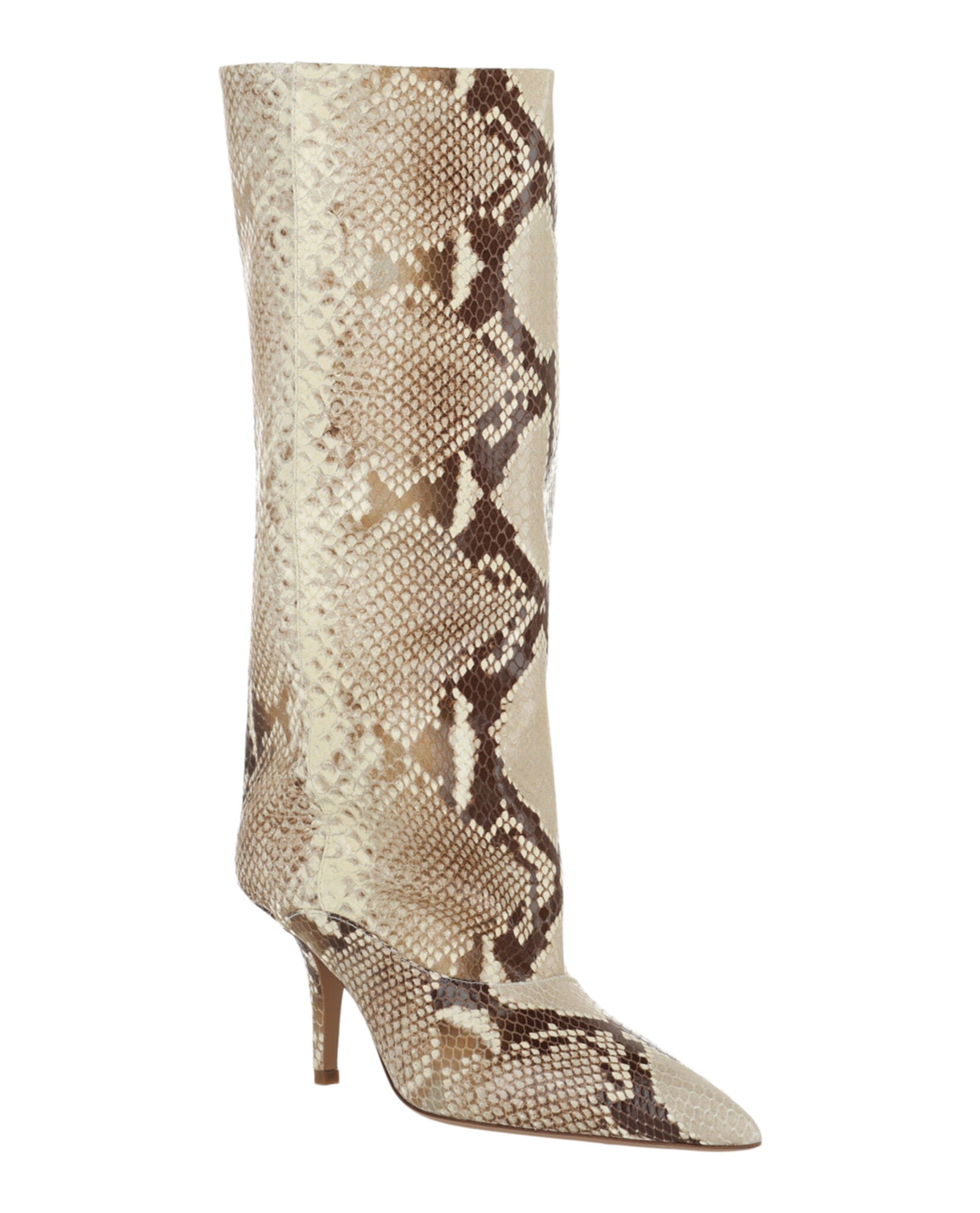 Ines Printed Python Mid-Calf Boots
