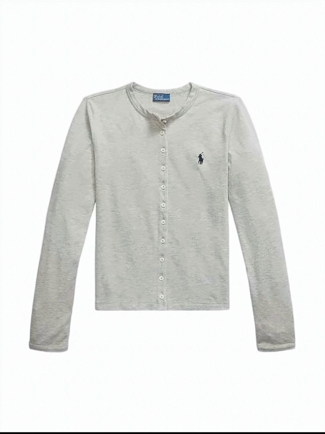 White Soft Knit Crew Neck Cardigan