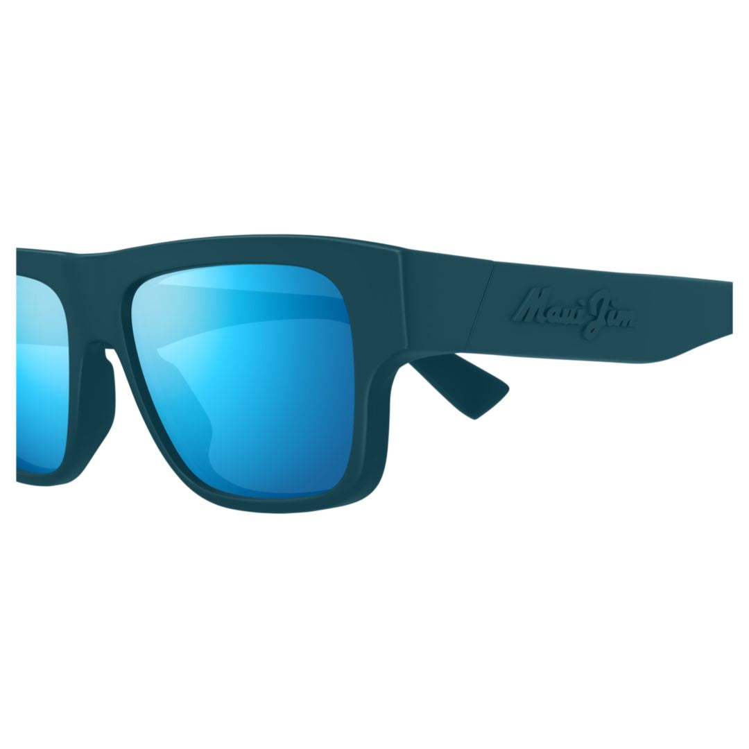 Kokua Rectangular Frame Sunglasses with Mirrored Lenses