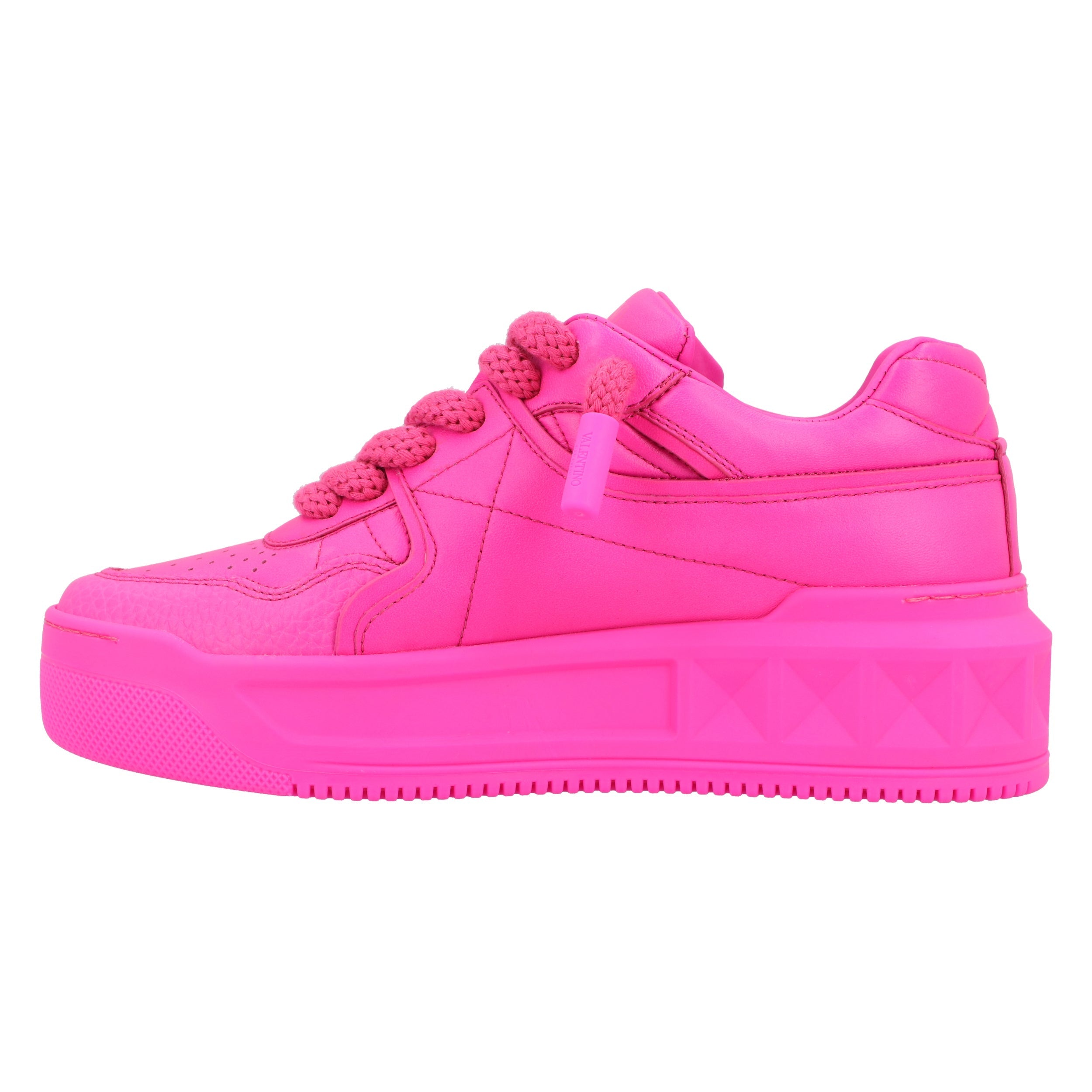 Pink One Stud Xl Leather Sneakers