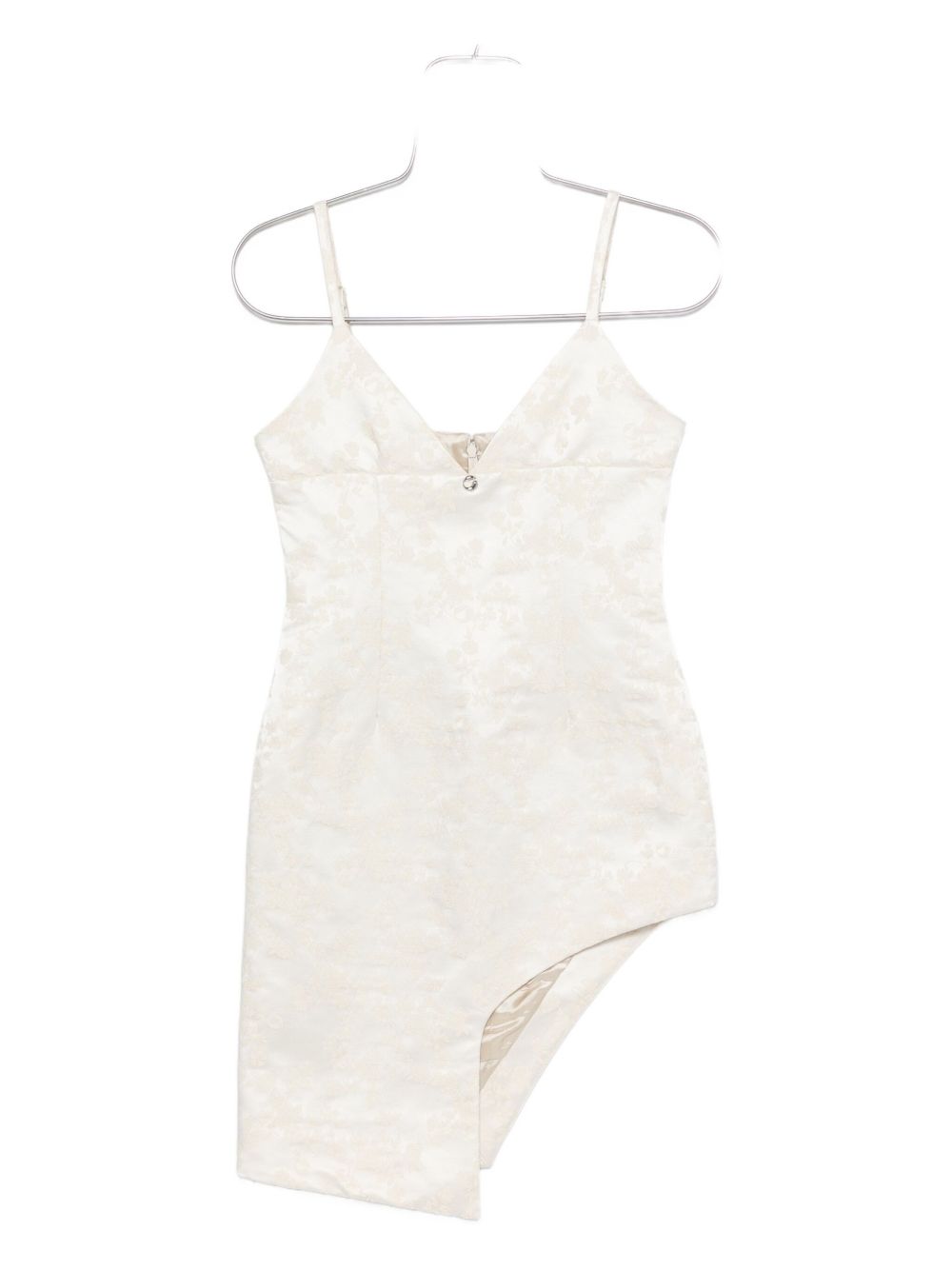 Mini Dress with Floral Jacquard Pattern