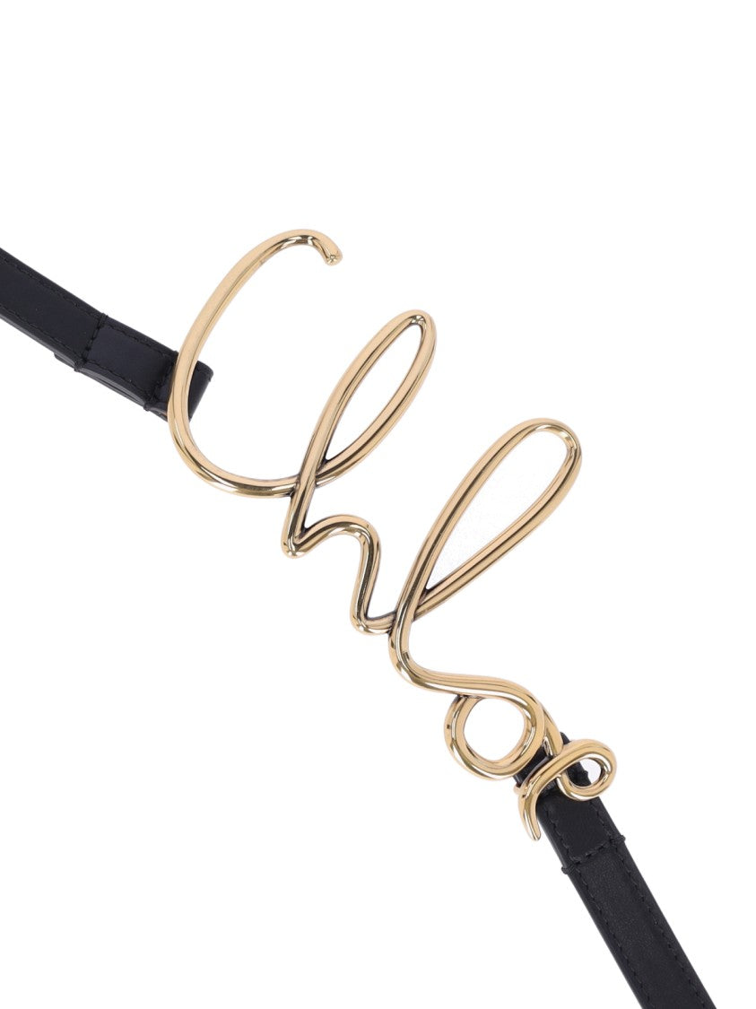 "Iconic" Thin Belt Black