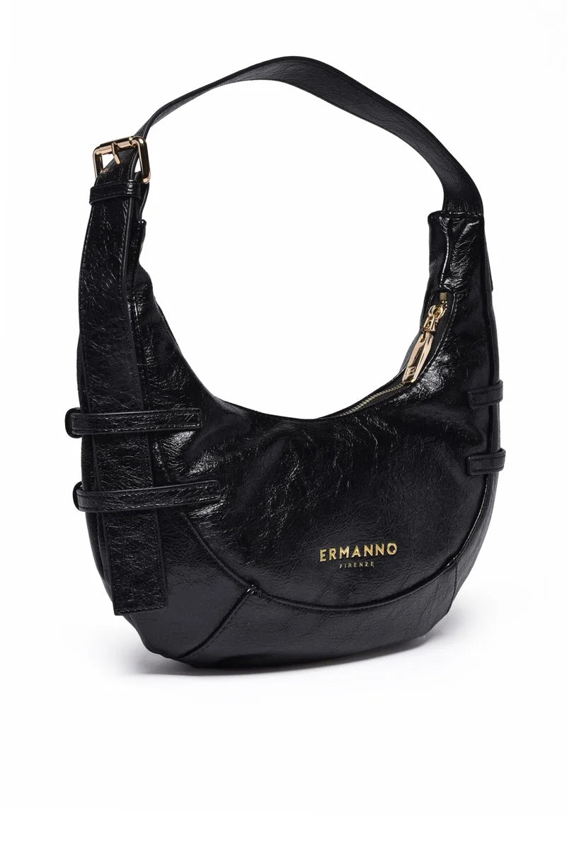 Small Teal Hobo Bag - Black