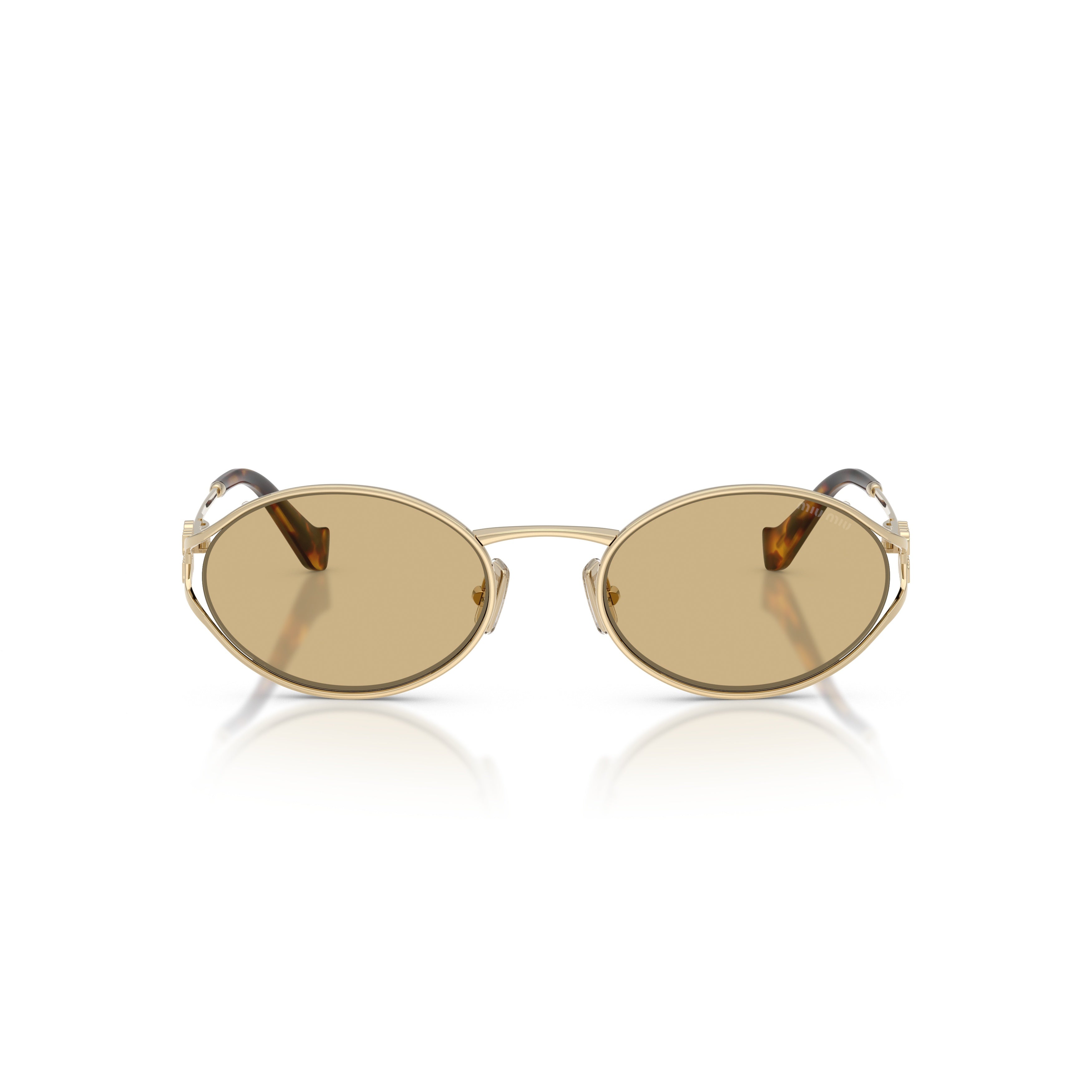 0mu 52ys Oval Brown-Tinted Sunglasses