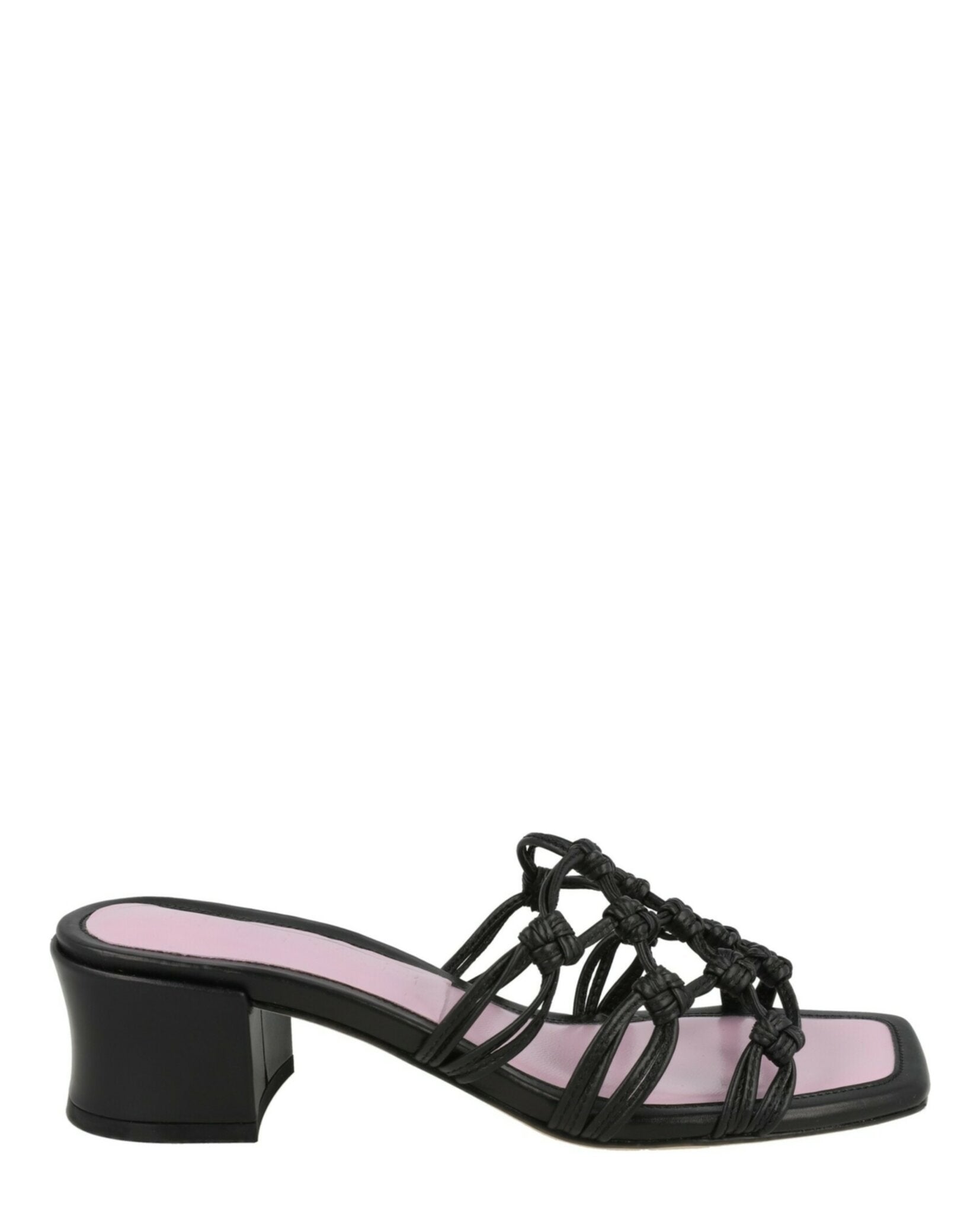 Marsha Knotted Leather Mule Sandals
