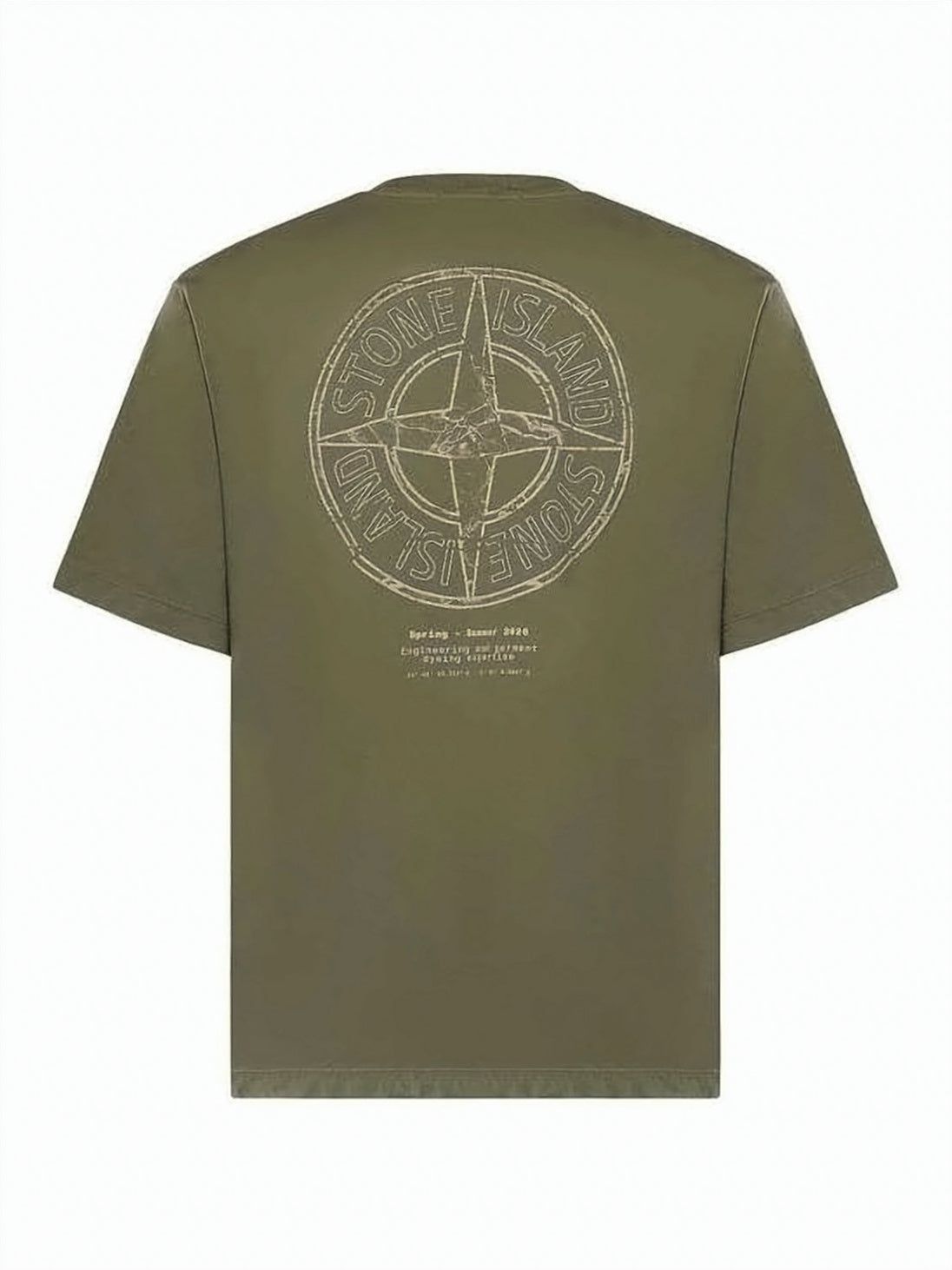 Olive Green Cotton Short-Sleeve T-Shirt