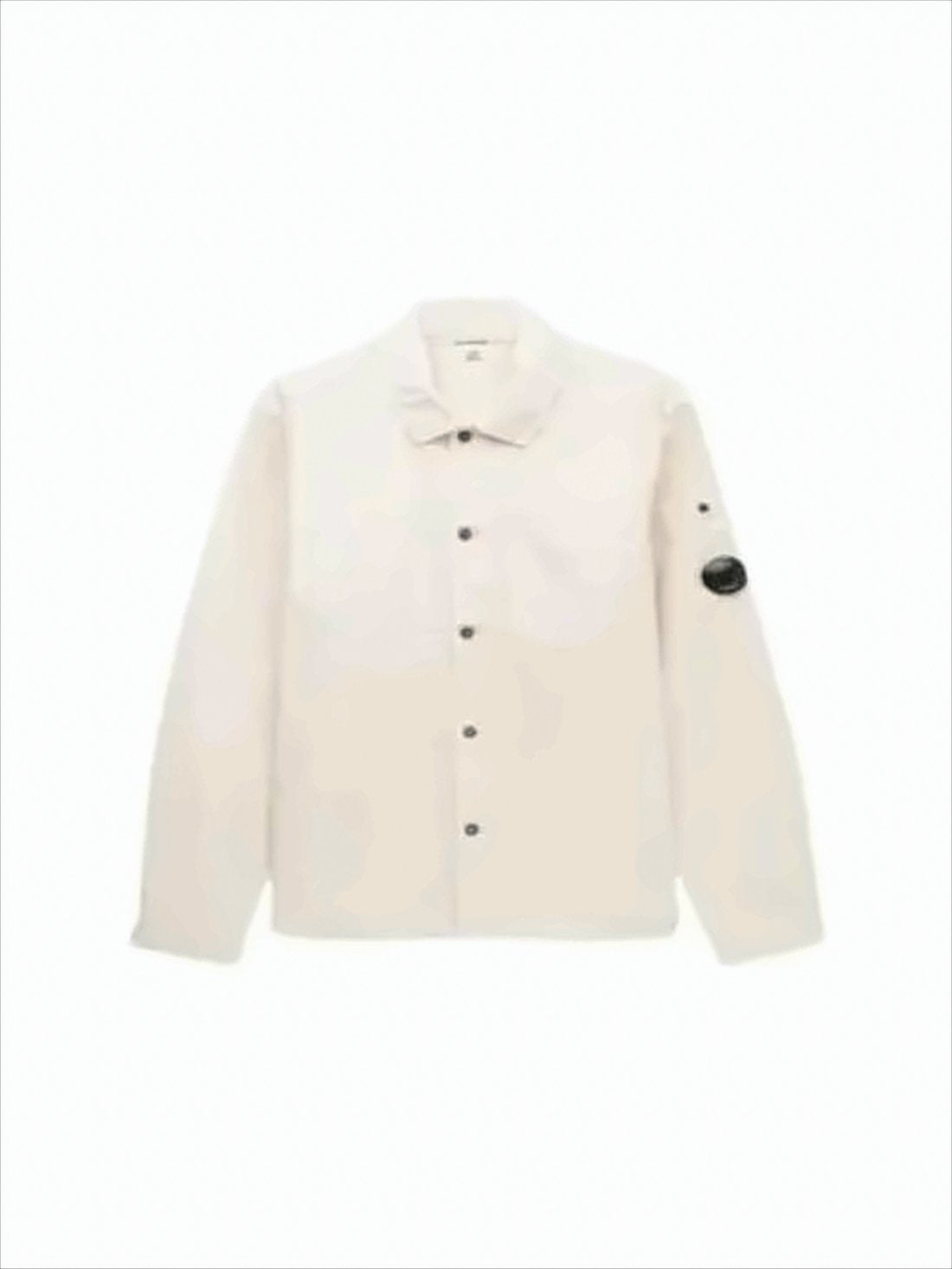 Long-Sleeve Casual Shirt With Classic Collar And Unique Patch