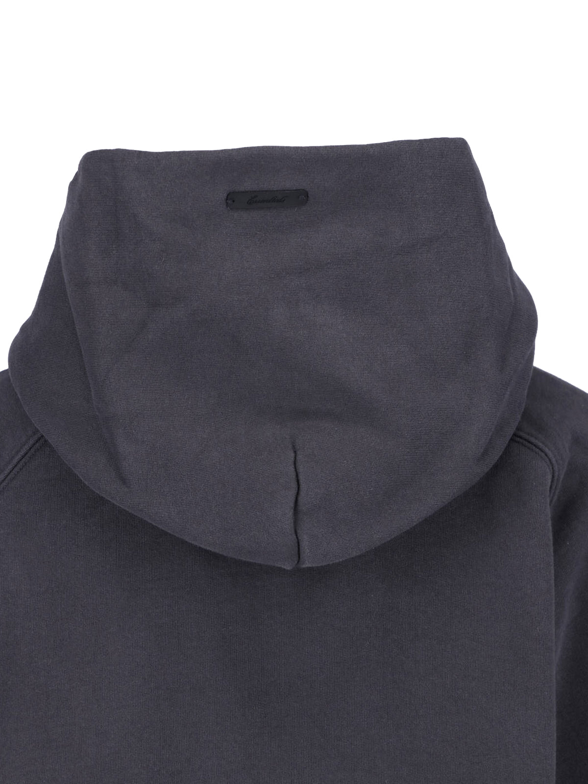Black Cropped Arched Logo Hooded Sweatshirt