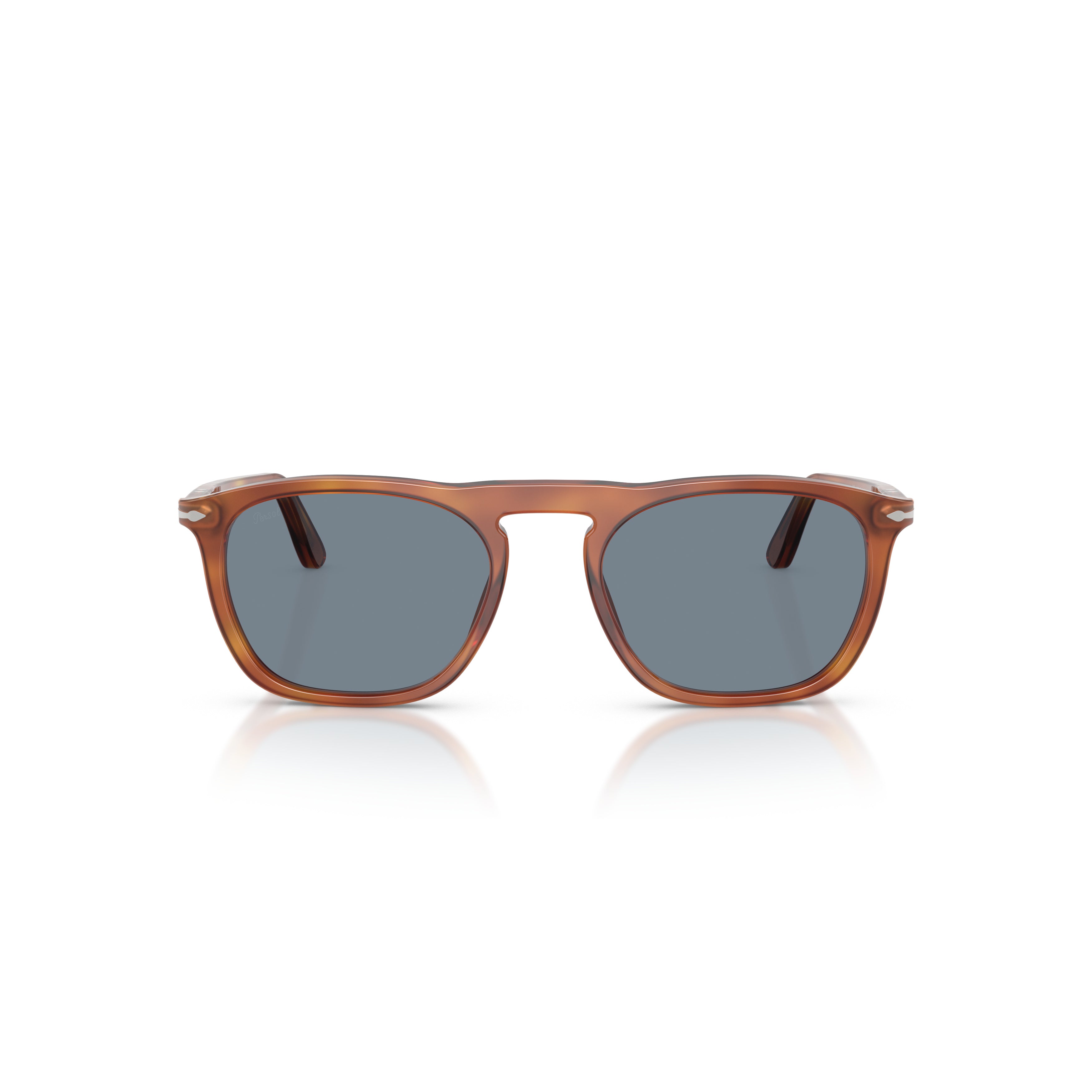 0po3391s Translucent Brown Acetate Square Frame Sunglasses