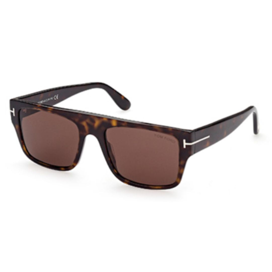 Ft0907 Bold Rectangular Tortoiseshell Sunglasses