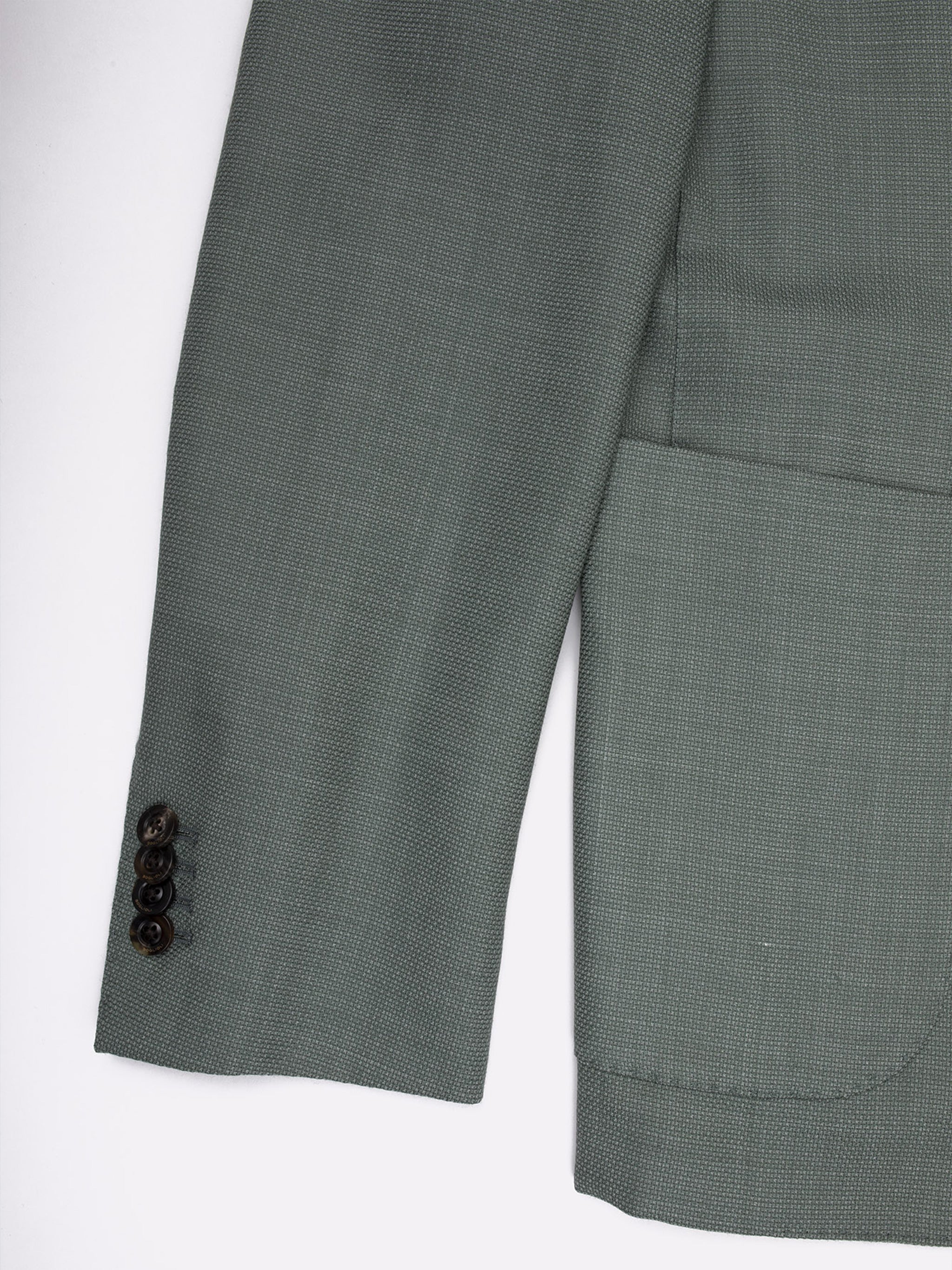 Tailored Two-Button Wool Blend Blazer