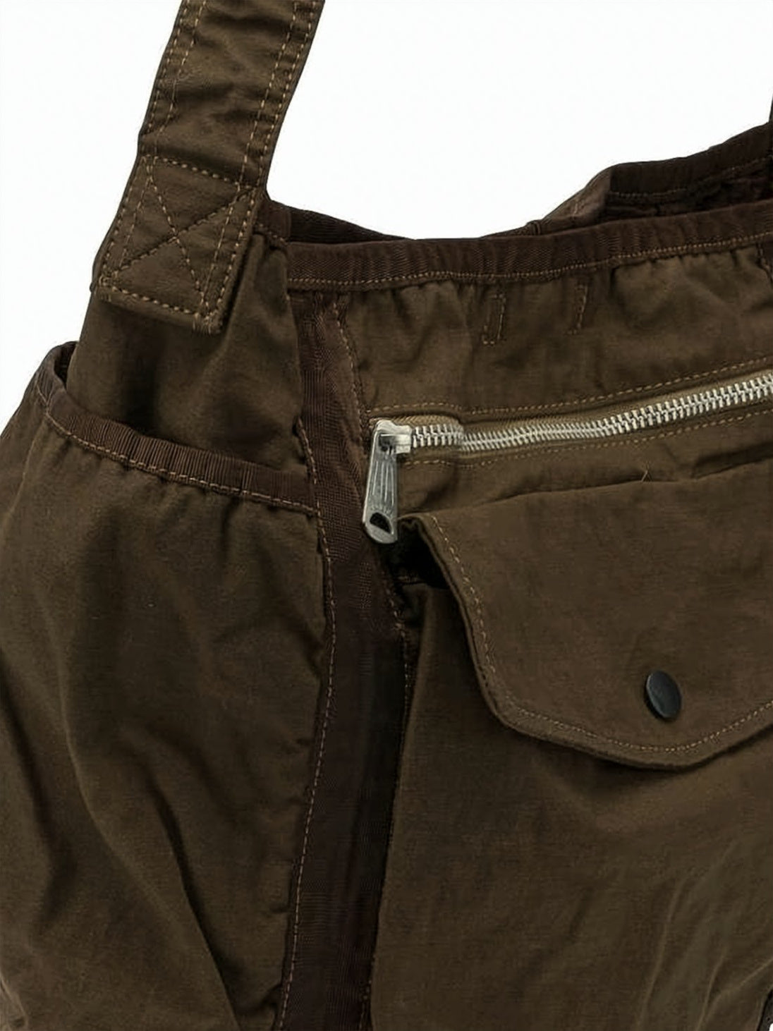 Nylon Crossbody Bag with Flap Pocket