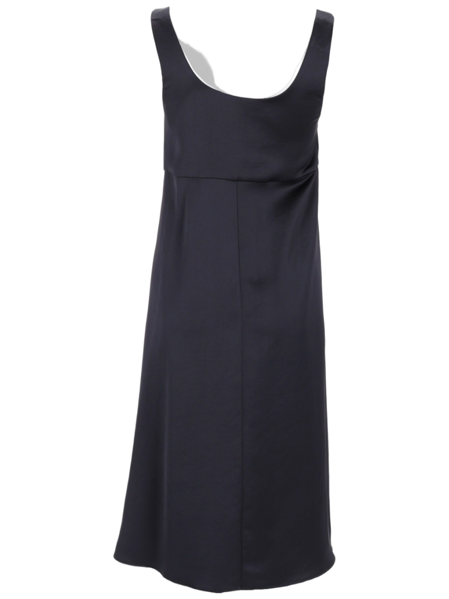 Asymmetrical Handkerchief Hem Dress With Square Neckline