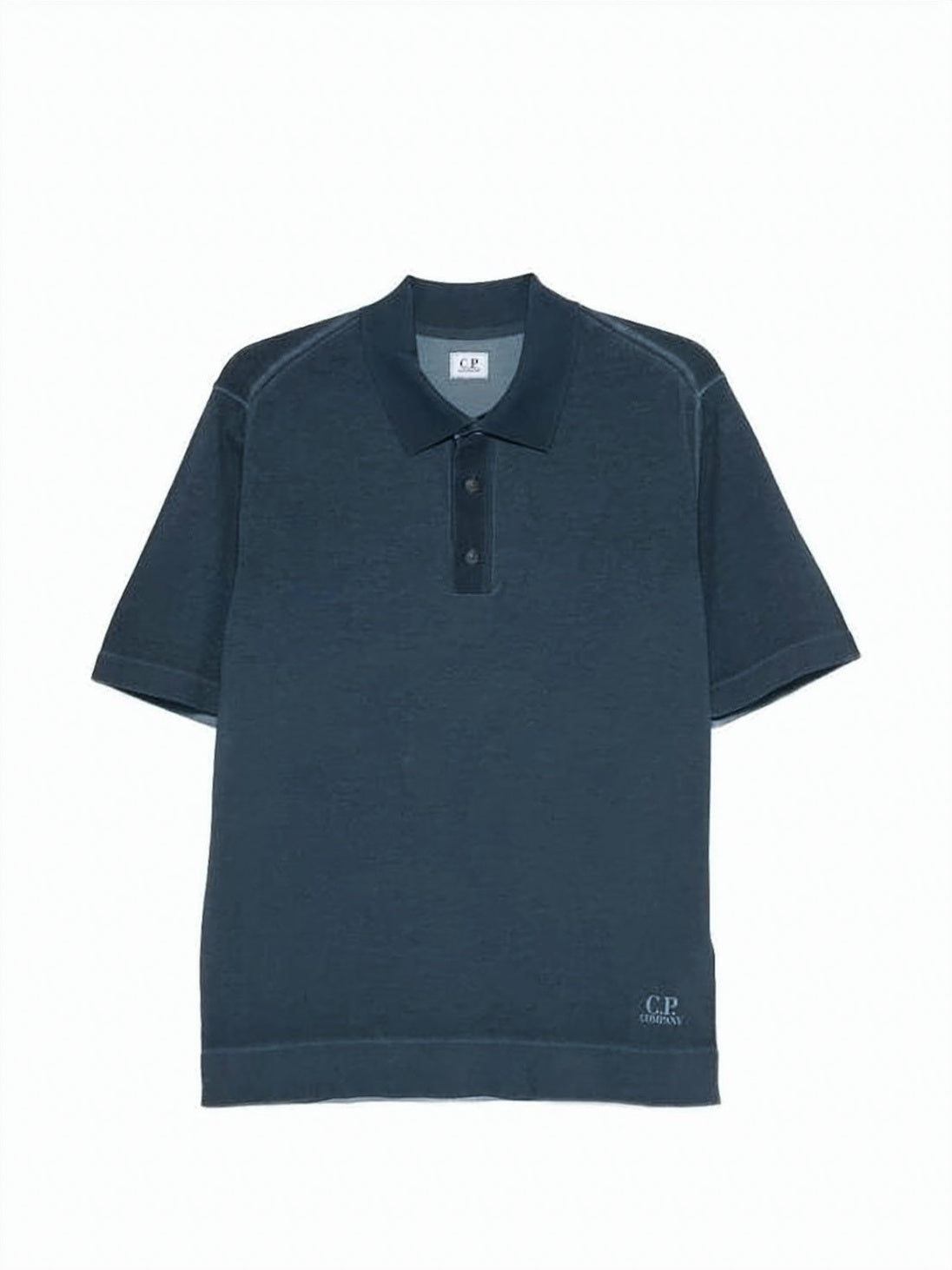 Classic Blue Polo Shirt With Embroidered Logo
