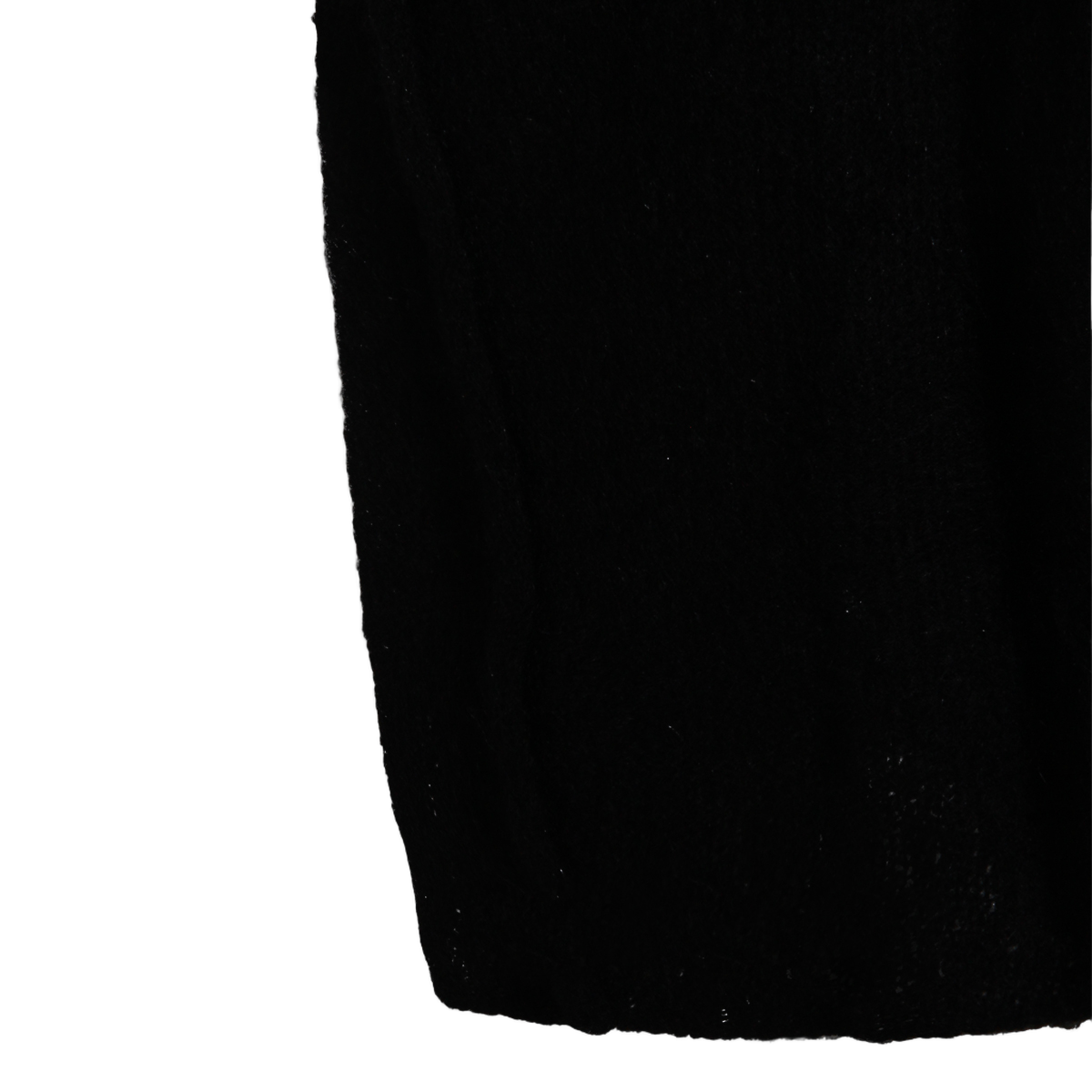 Long Black Sweater with Deep V-Neckline