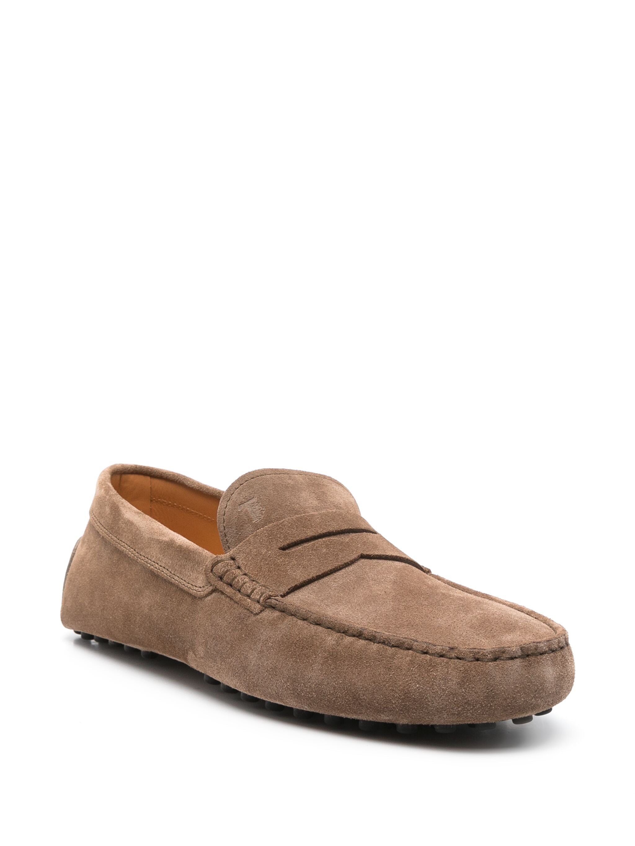 Brown Calzature Classic Soft Suede Loafers