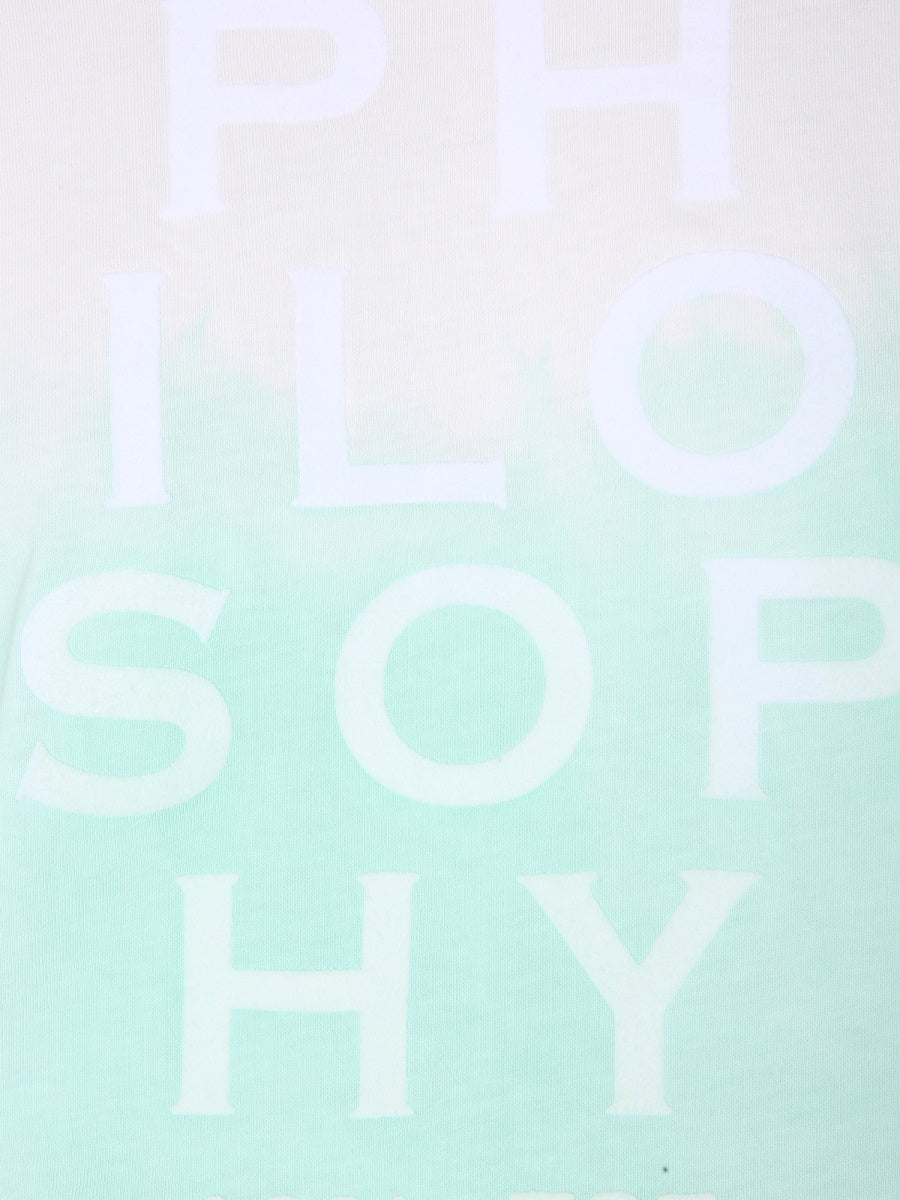 Gradient Jersey Cotton Crew Neck T-Shirt