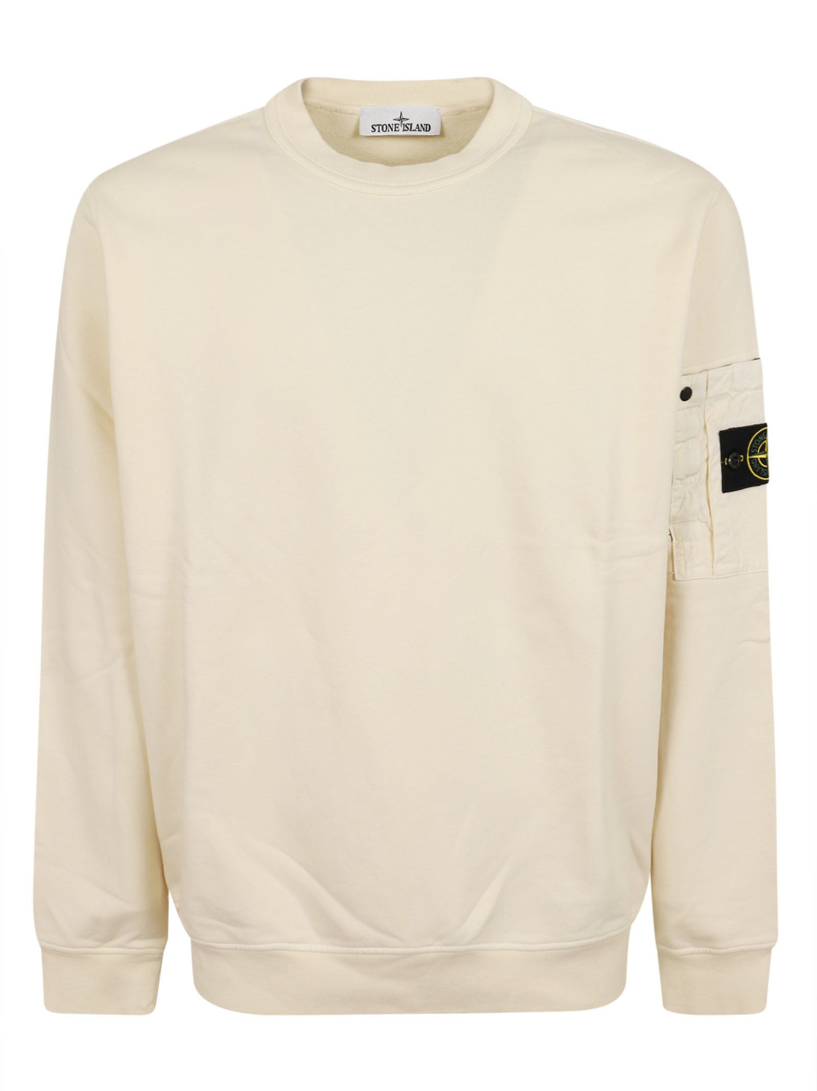 Cotton Fleece Sweatshirt With Seasonal Pocket And Branded Patch