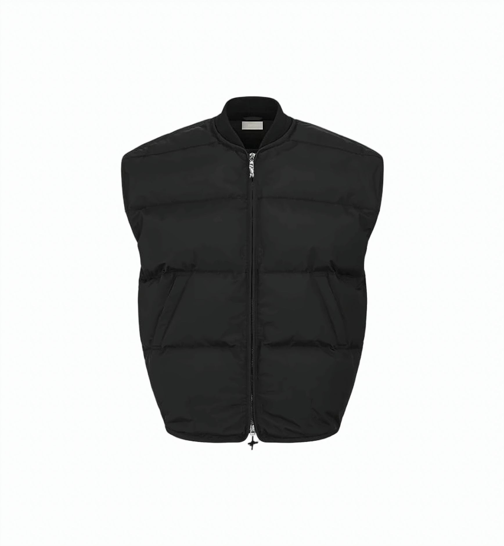 Quilted Black Puffer Detachable Vest Jacket