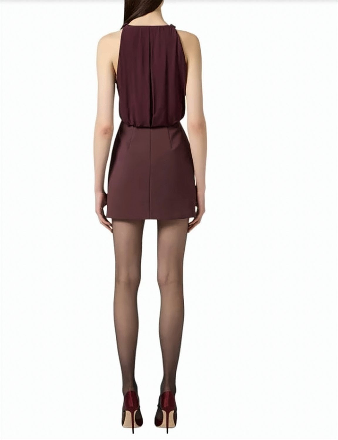 Double Crêpe Dress With Georgette Back
