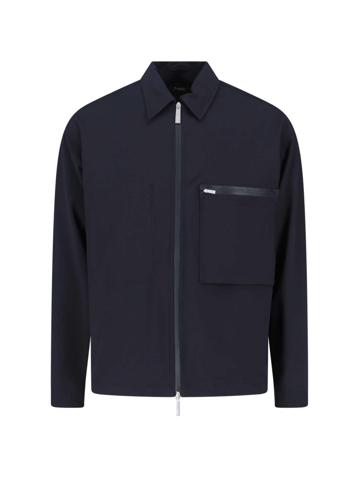 Classic Zip-Front Black Jacket with Minimalist Design