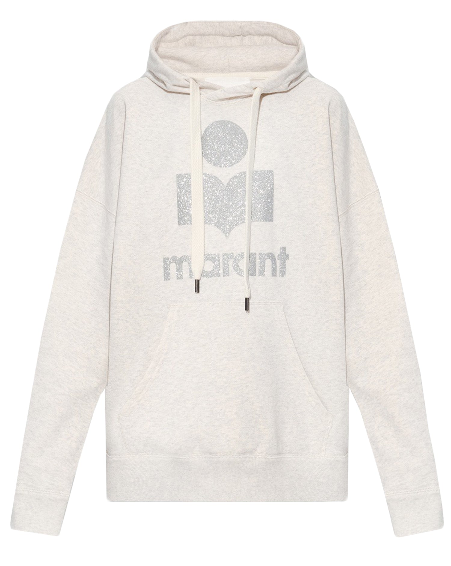 Casual Hoodie with Textured Fabric and Logo Print