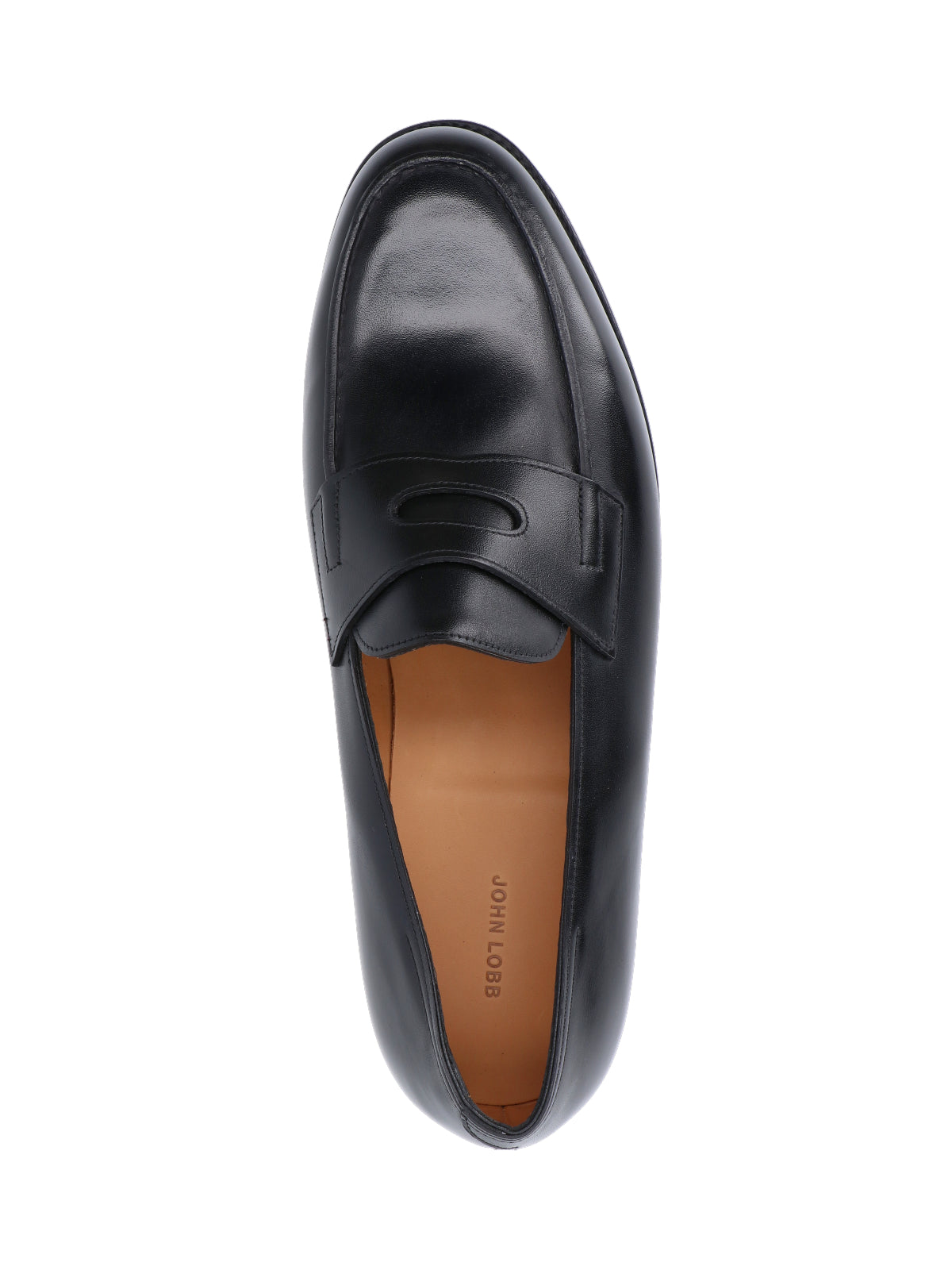 Black Leather Slip-On Loafers with Cut-Out Detail