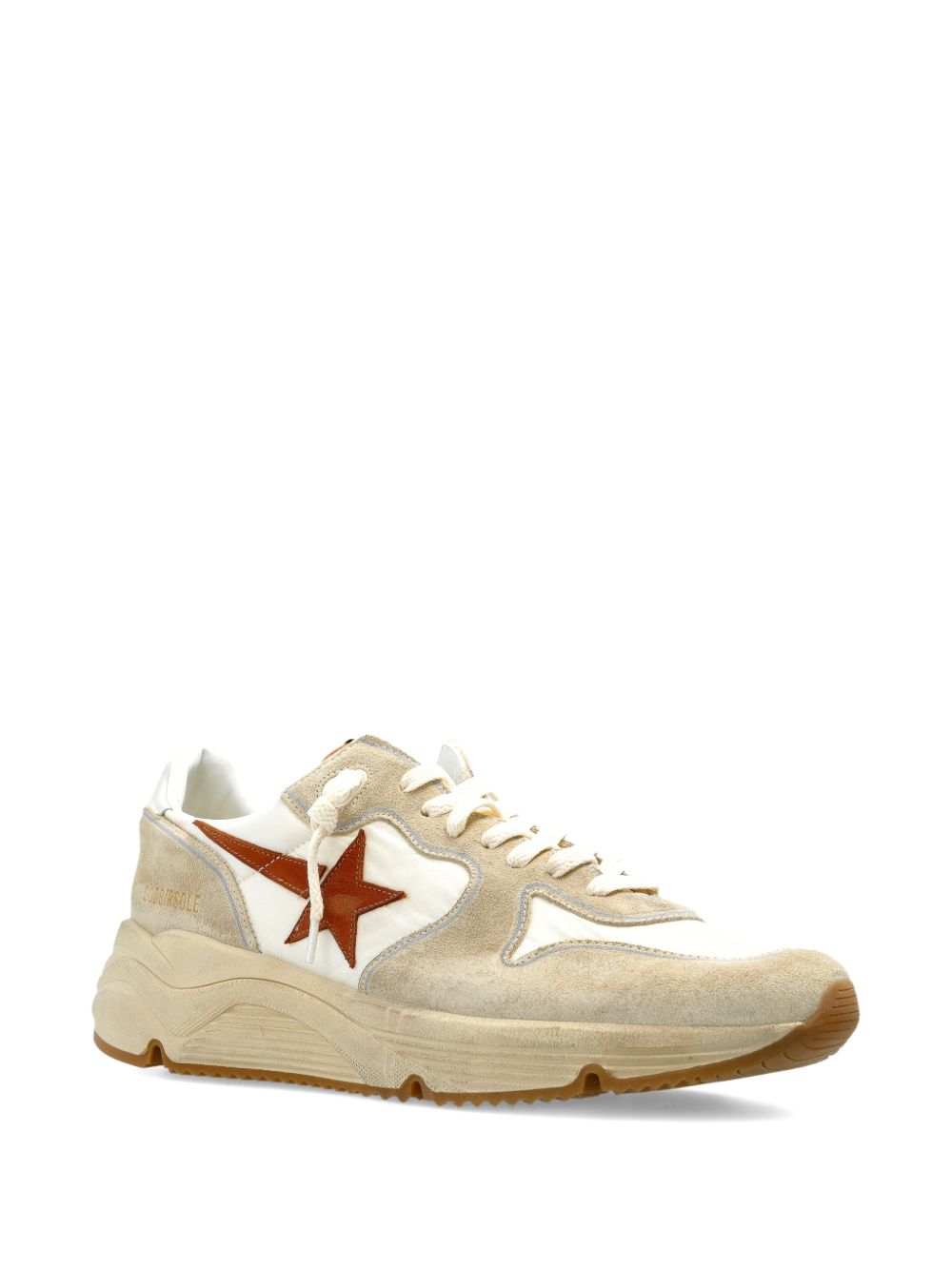 Sneakers With Brown Star Accent