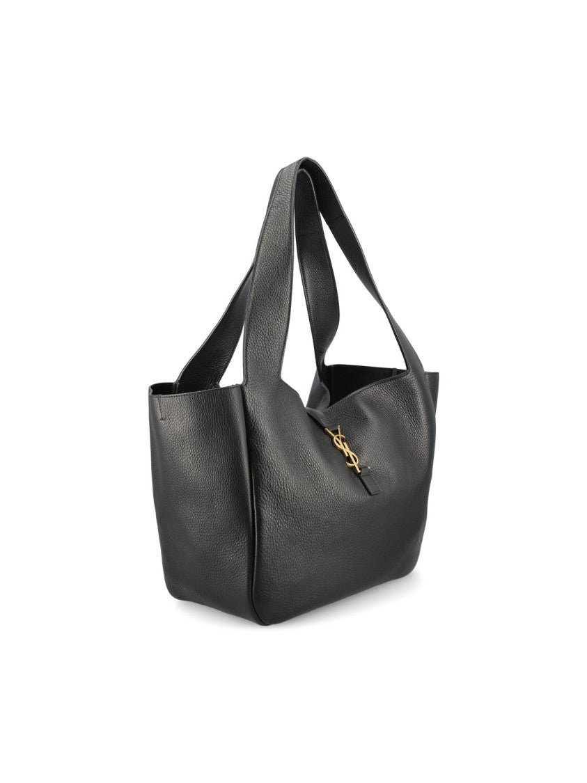 Textured Deerskin Leather Shoulder Bag