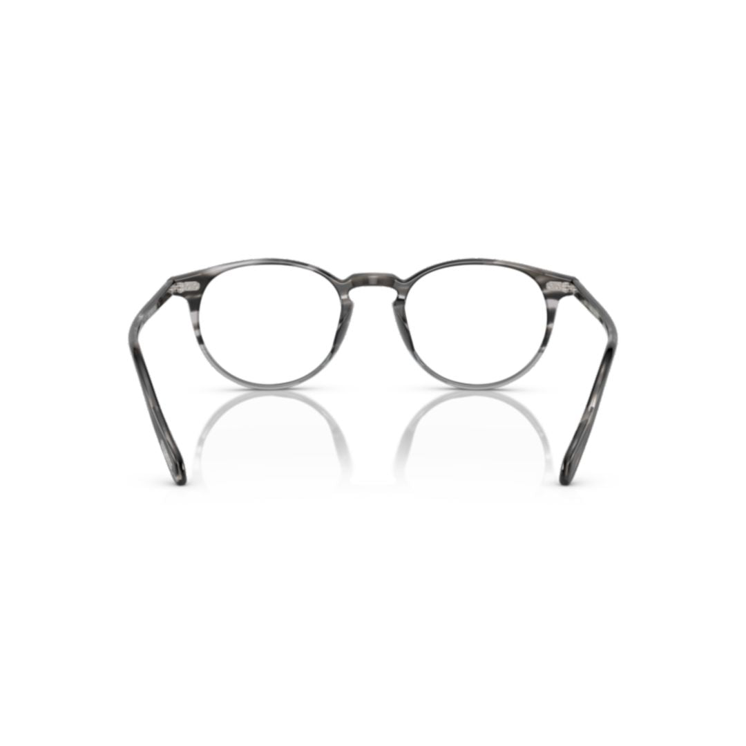 0ov5004 Translucent Grey Marbled Acetate Eyeglasses with Keyhole Bridge