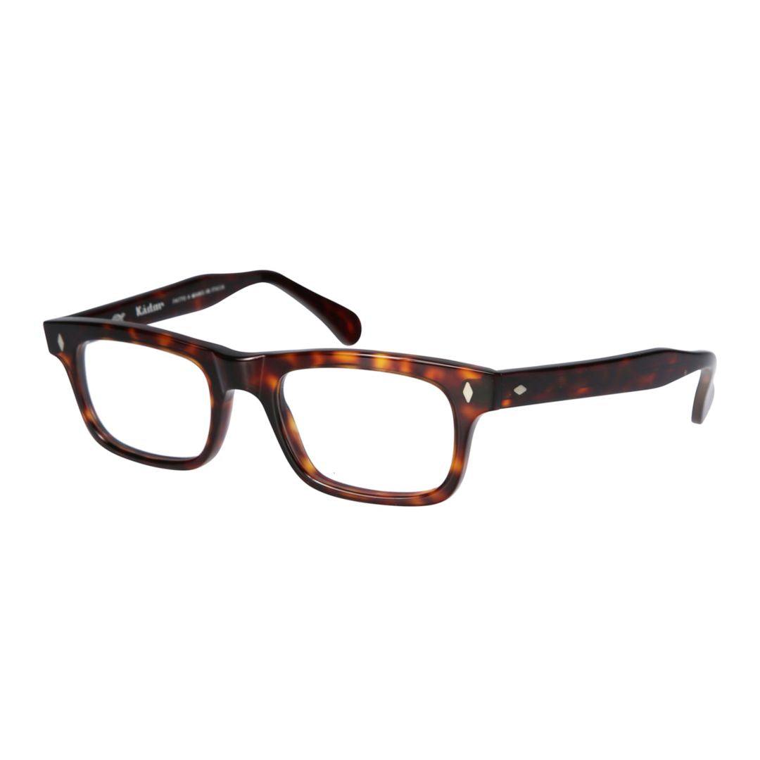 Niki Tortoiseshell Frame Rectangular Eyeglasses with Metallic Accents