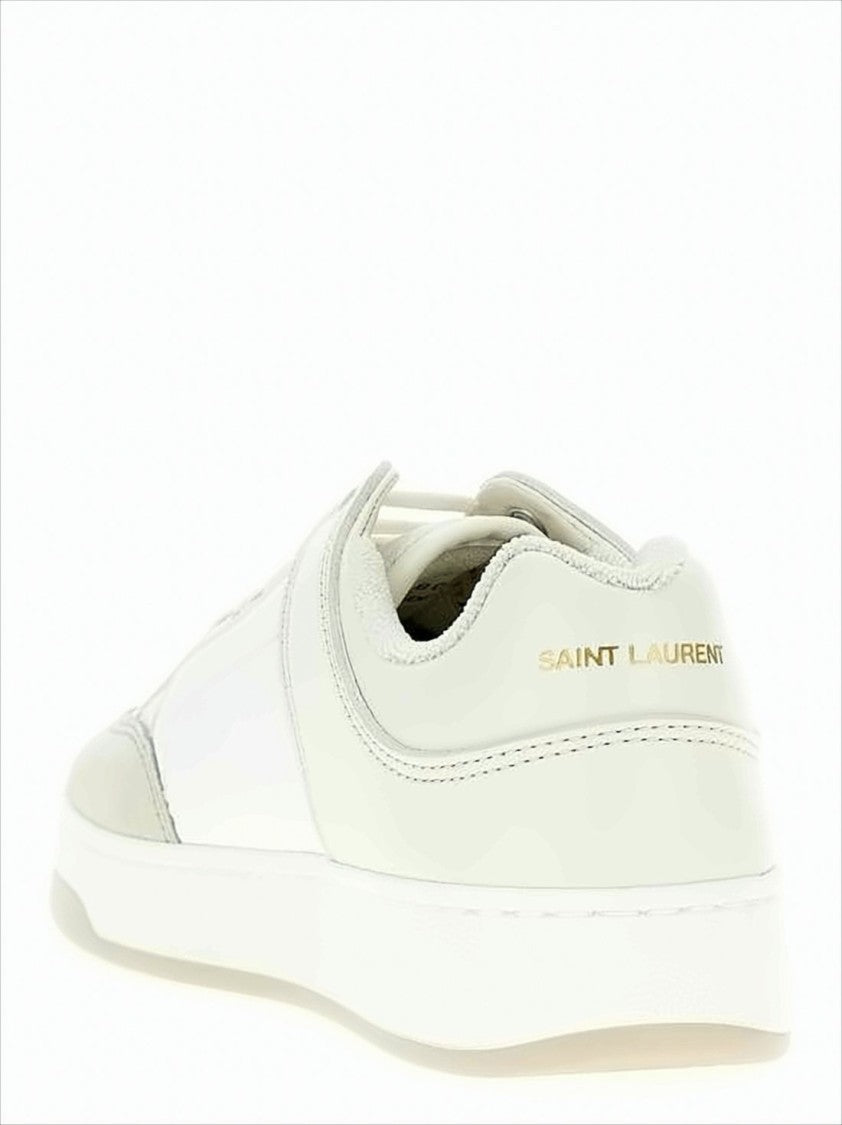 Low-Top Sneakers with Gold Lettering