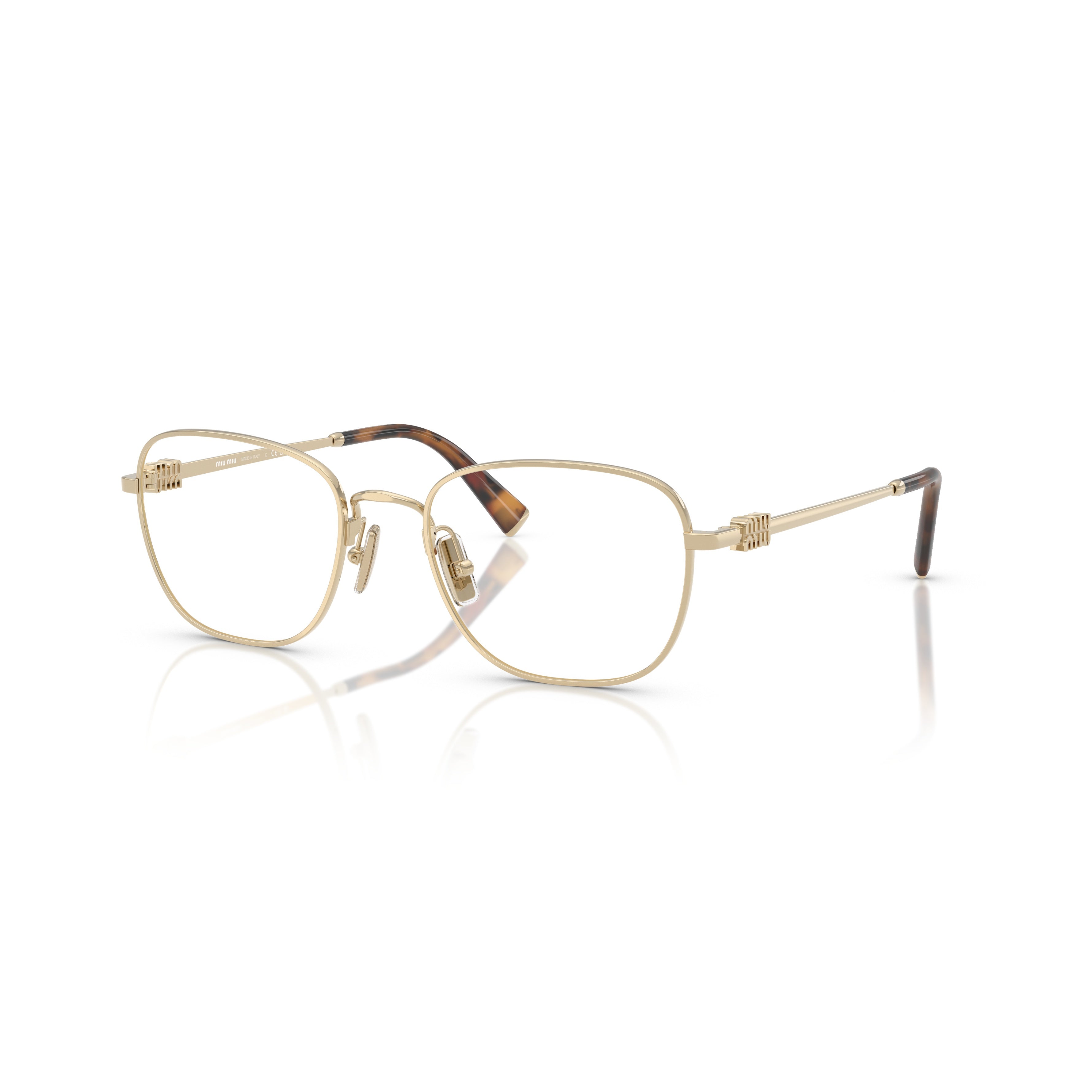 0mu 50wv Square Lens Metal Frame Eyeglasses
