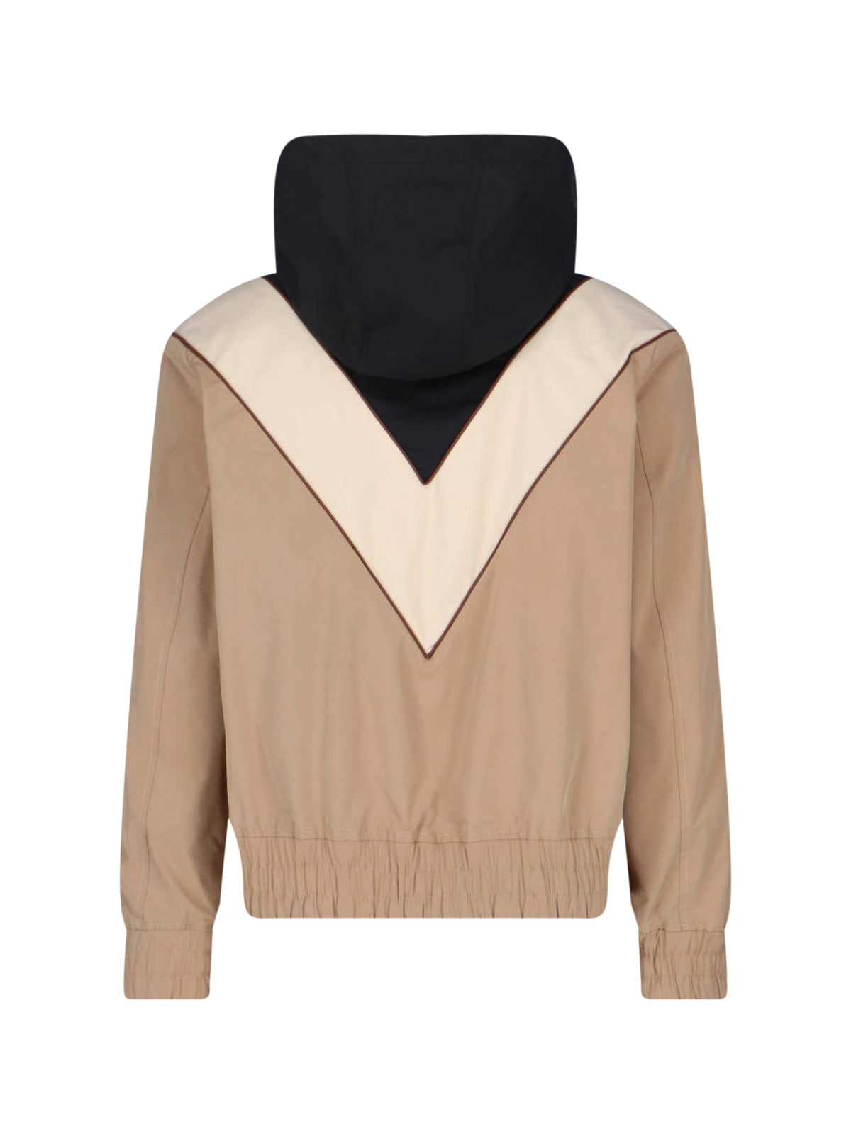 Beige Jacket With Structured Silhouette And Minimalist Design