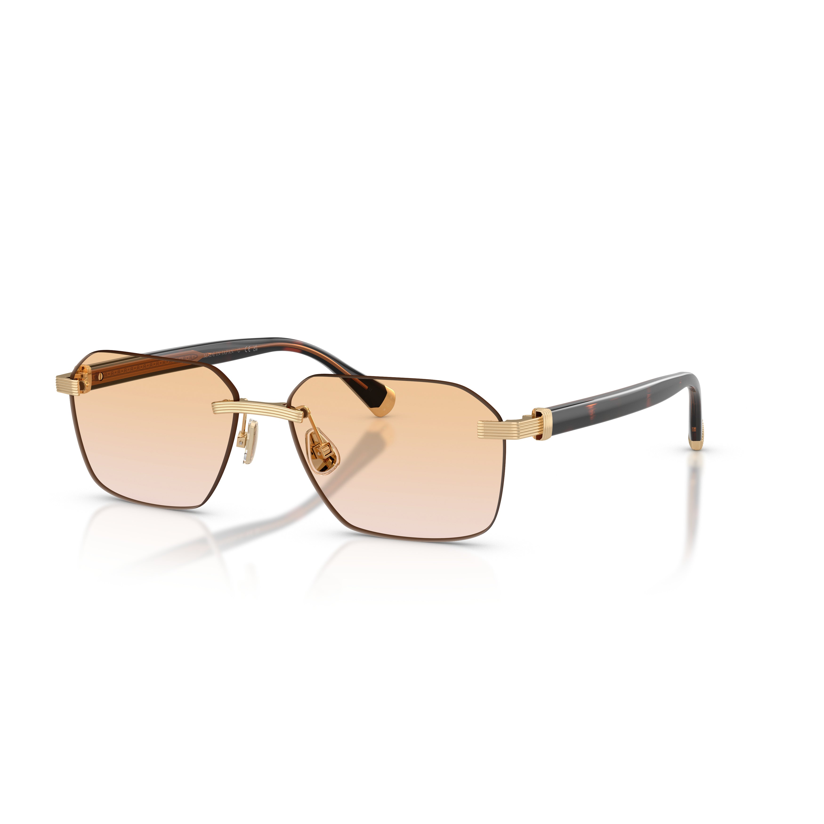 0bc1011t Titanium Sunglasses with Gold Finish and Gradient Lenses